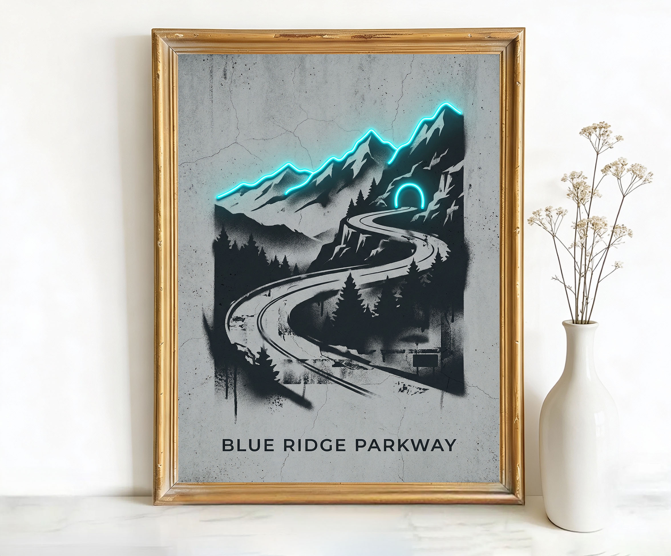 Blue Ridge Parkway Virginia/North Carolina Winding Road Art