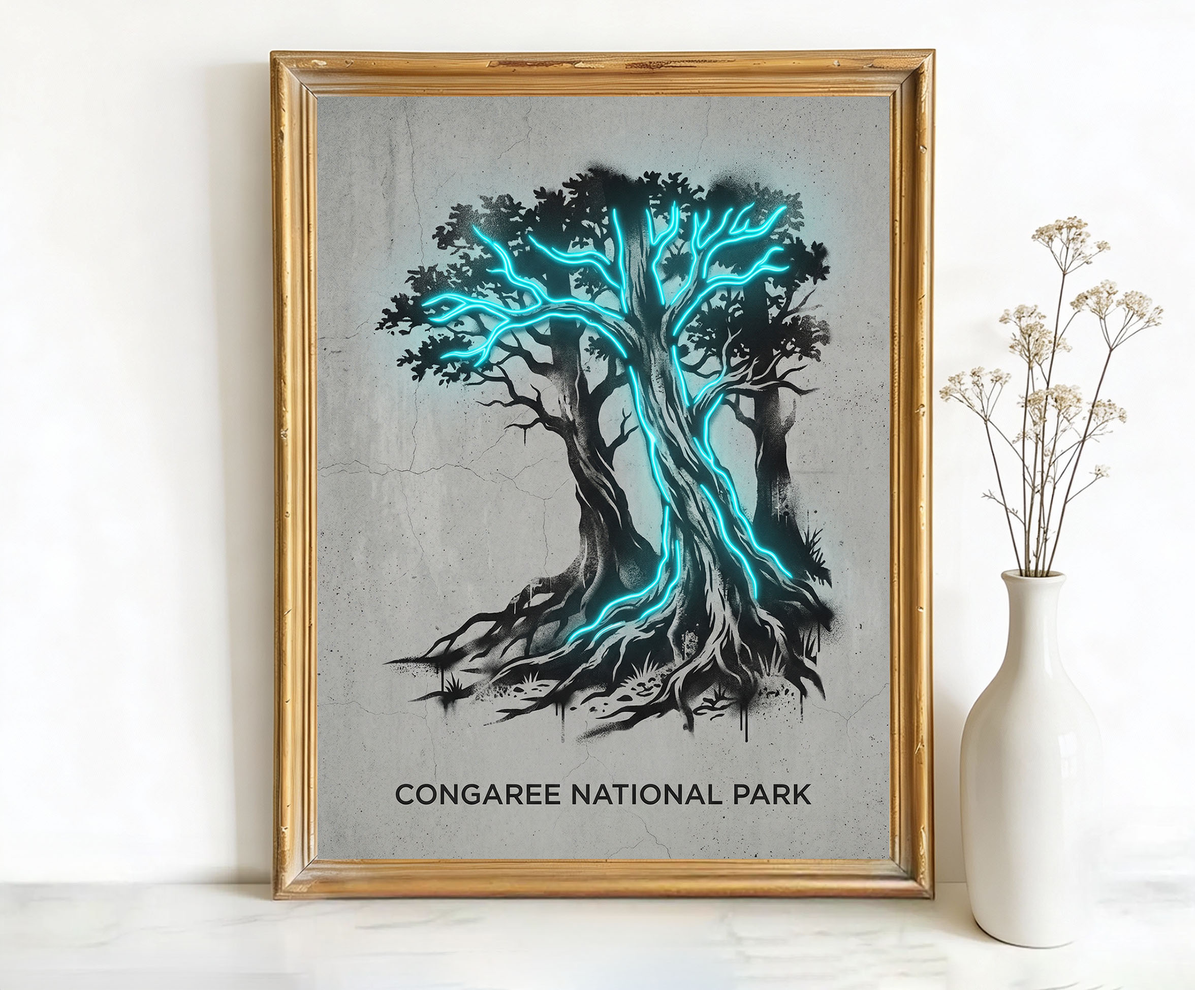 Congaree National Park South Carolina Old Growth Forest Art