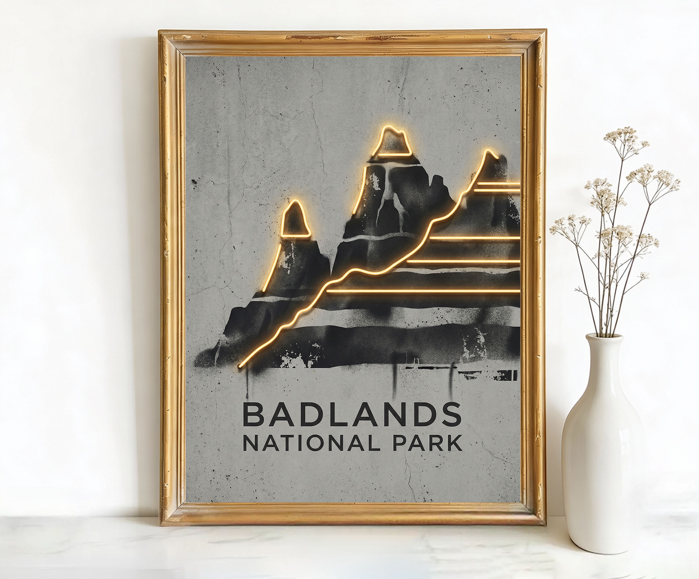 Badlands National Park South Dakota Formations Art