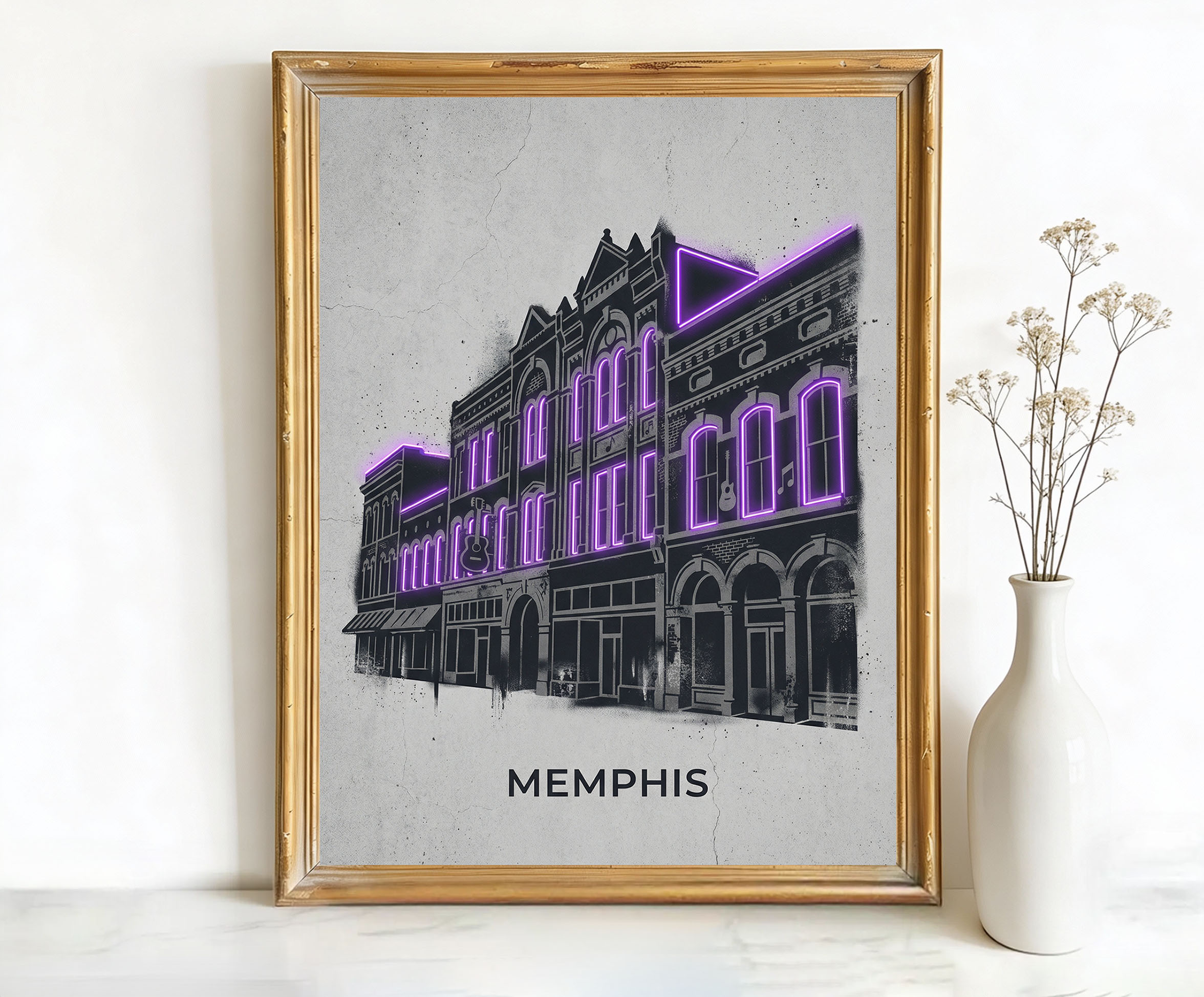 Memphis Tennessee Neon Sign Art