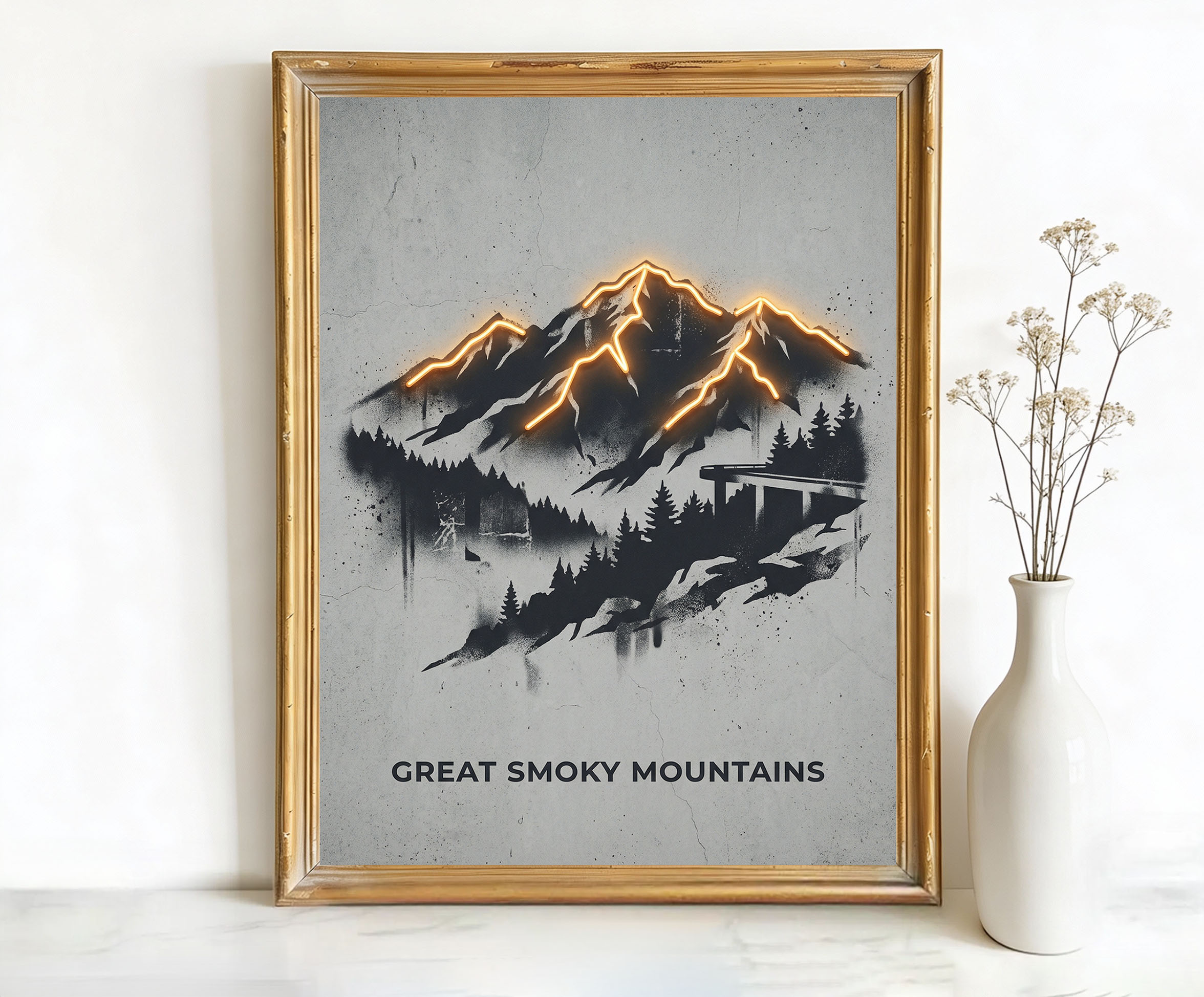 Great Smoky Mountains Tennessee Mountain Range Art