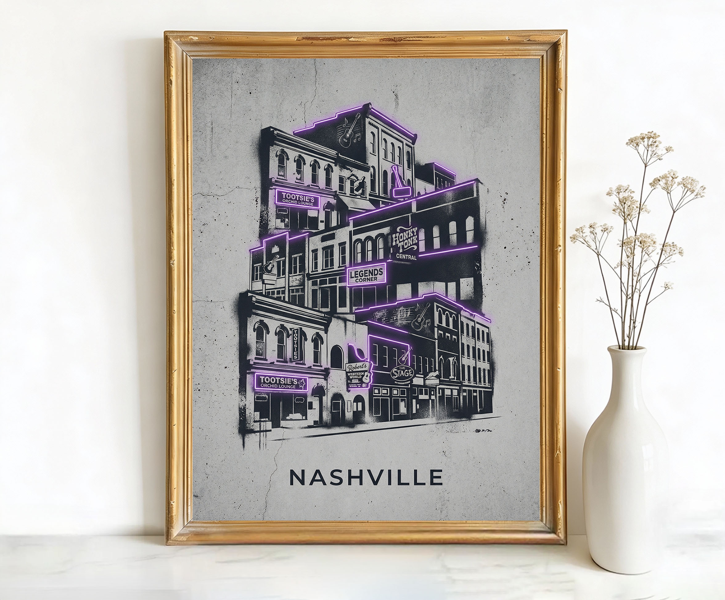 Nashville Tennessee Honky Tonk Central Art