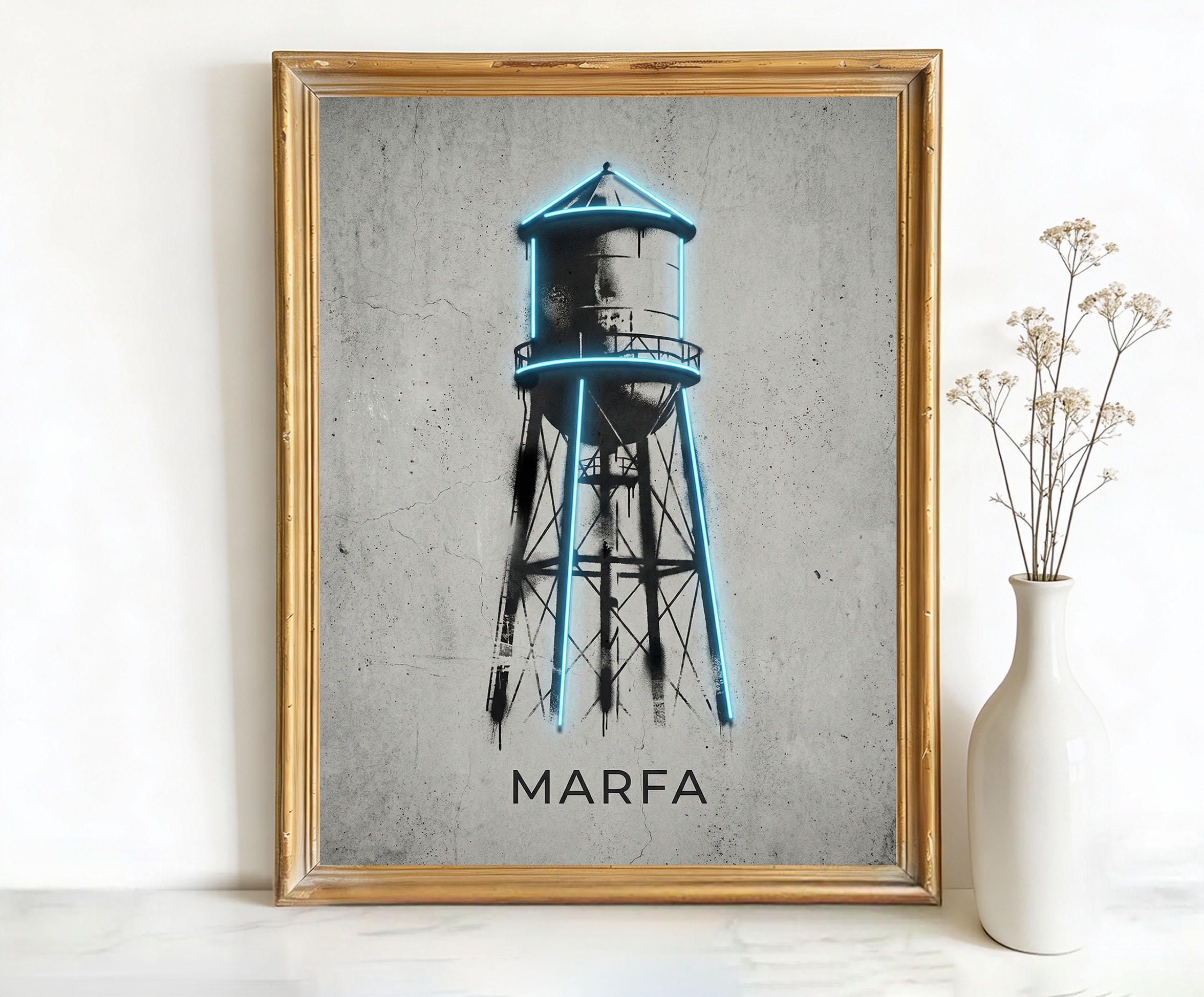 Marfa Texas Water Tower Art