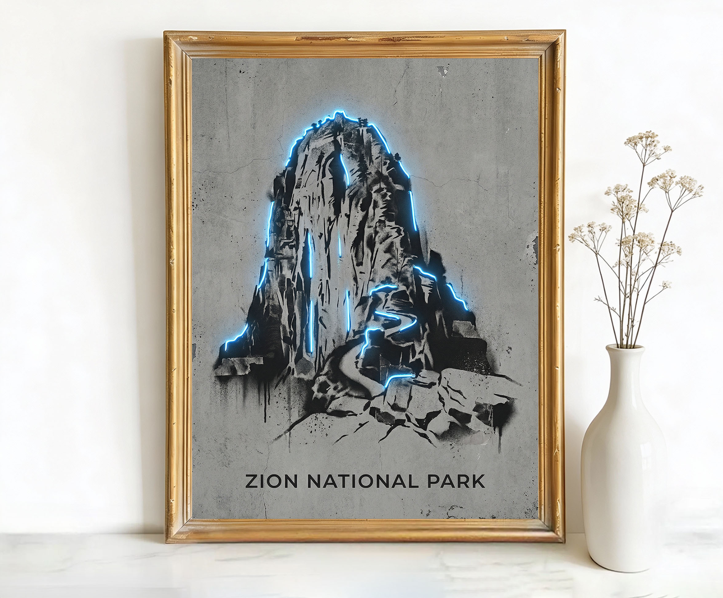 Zion National Park Utah Sandstone Cliffs Art