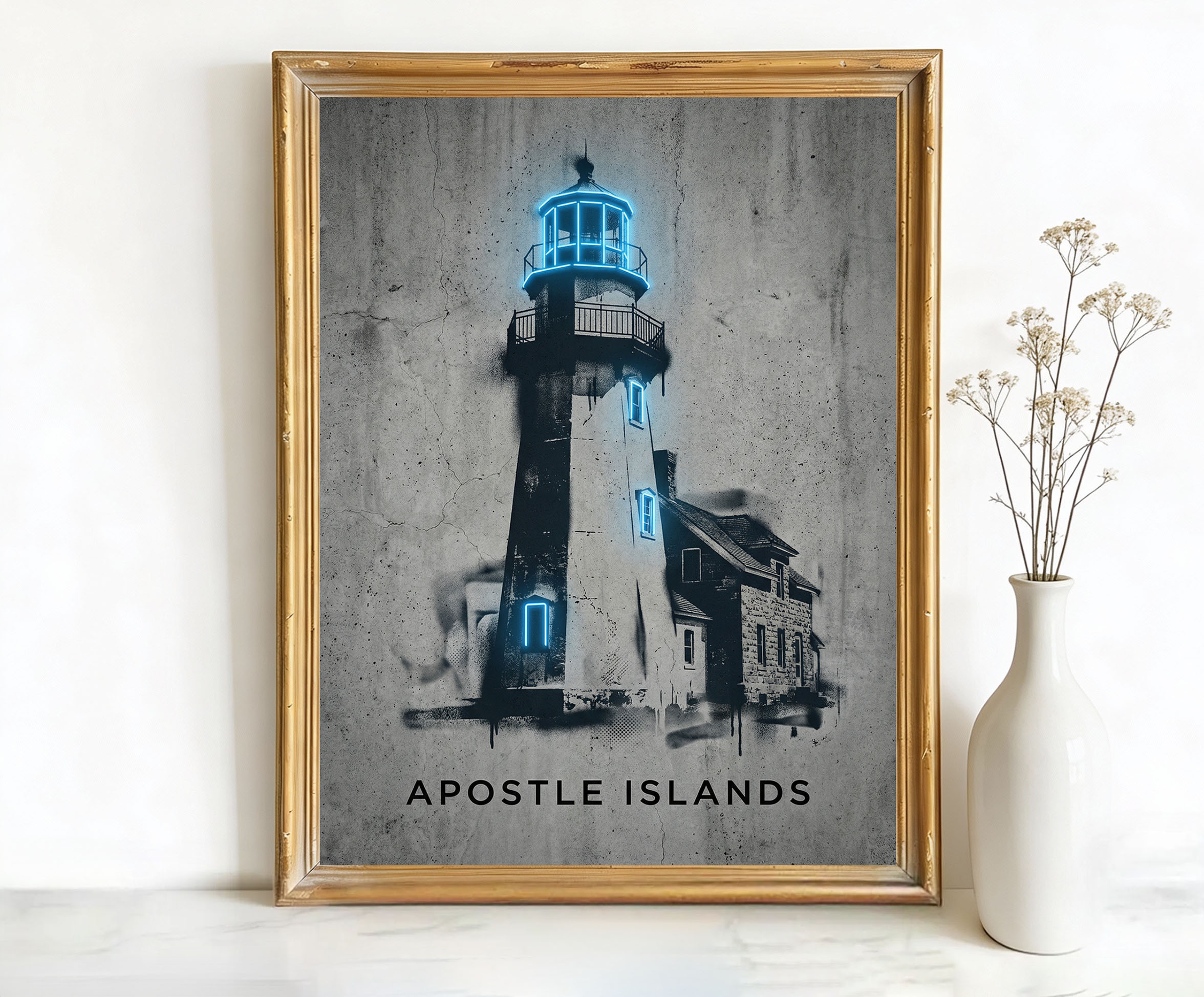 Apostle Islands Wisconsin Raspberry Island Lighthouse Art