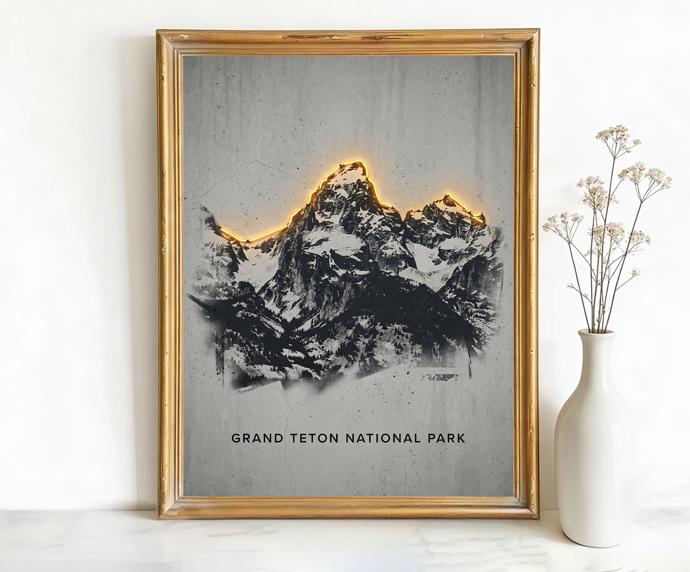 Grand Teton Wyoming Range Mountains Art