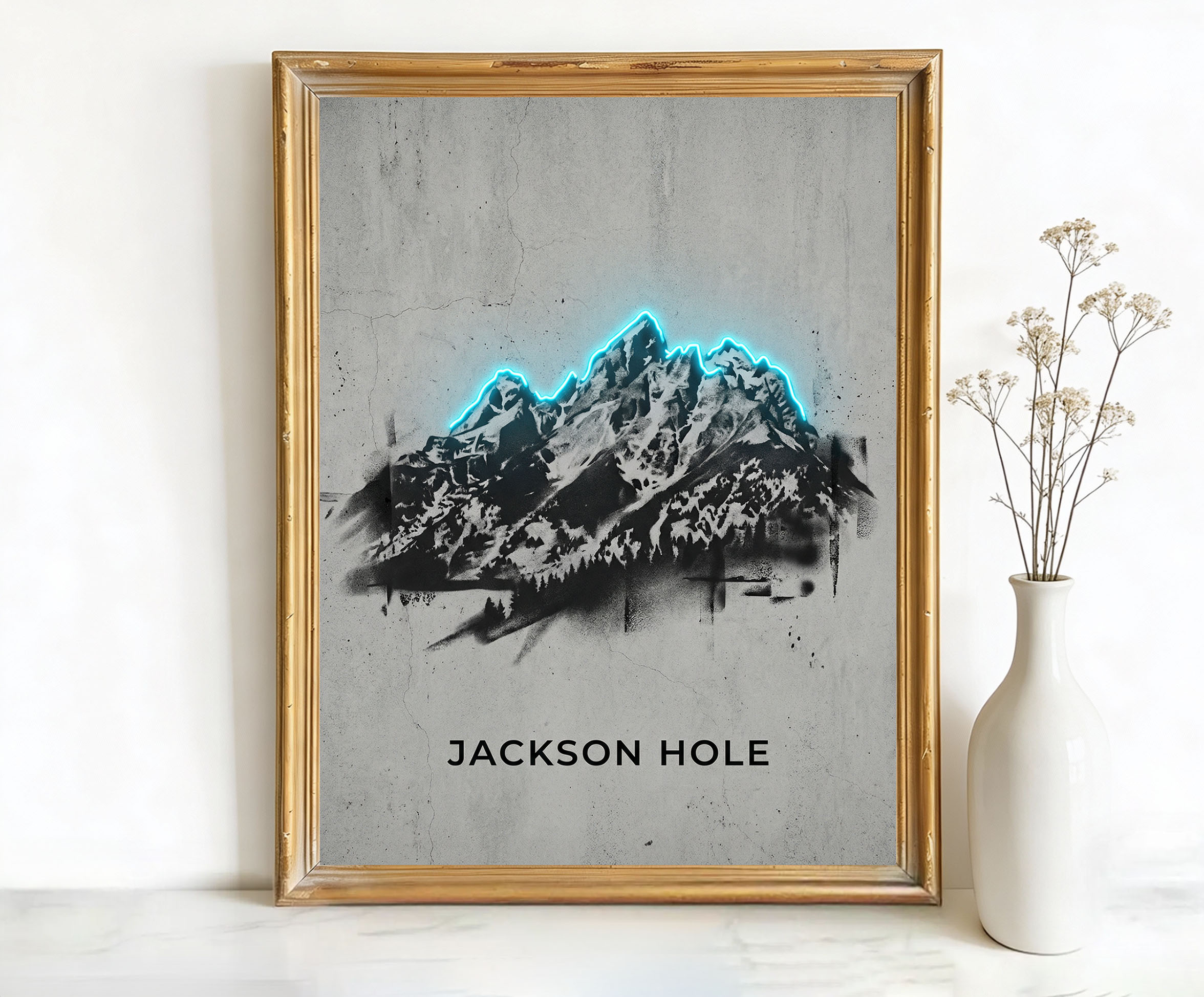 Jackson Hole Wyoming Teton Mountain Range Art