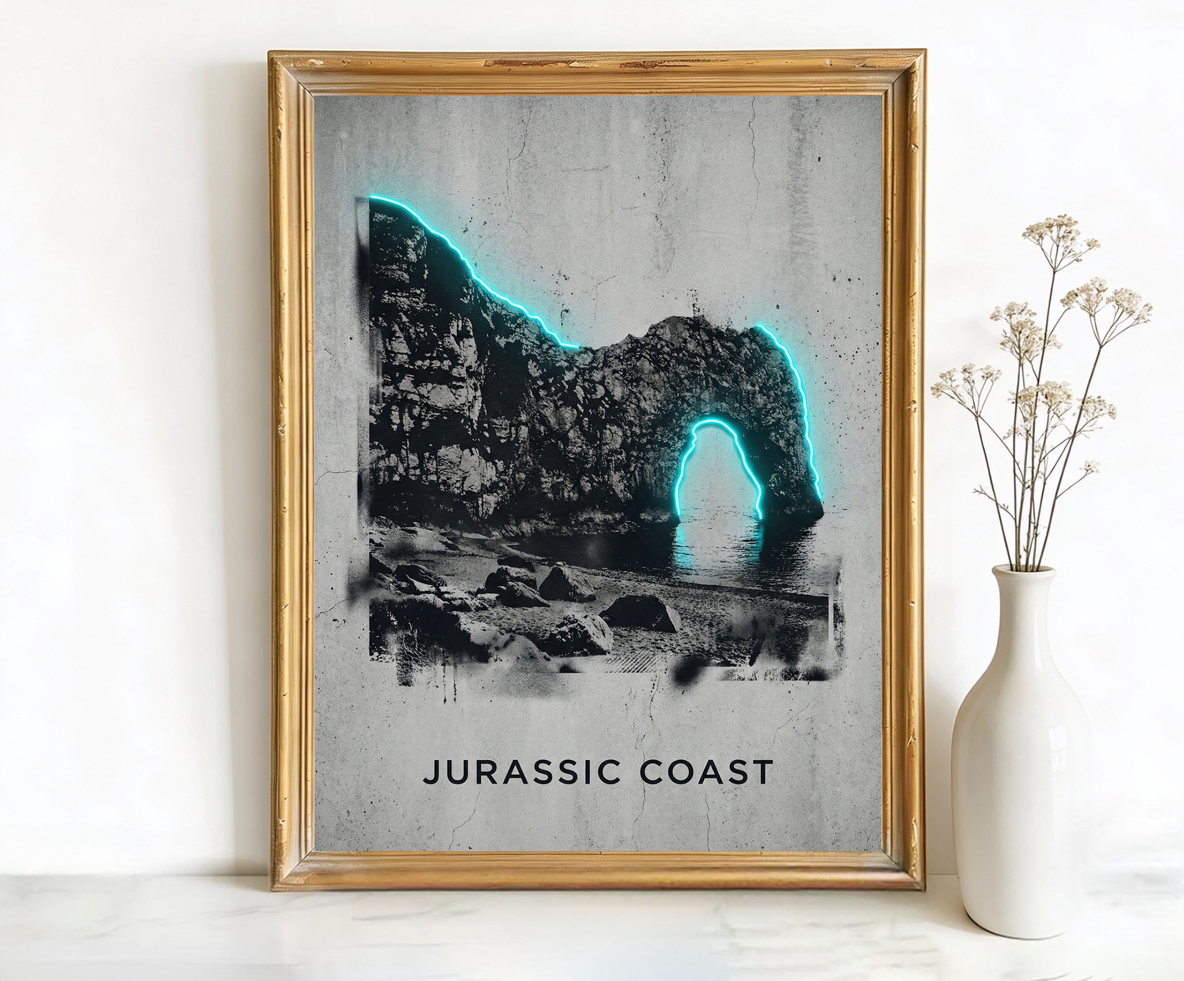 Jurassic Coast England Natural Rock Arch Art