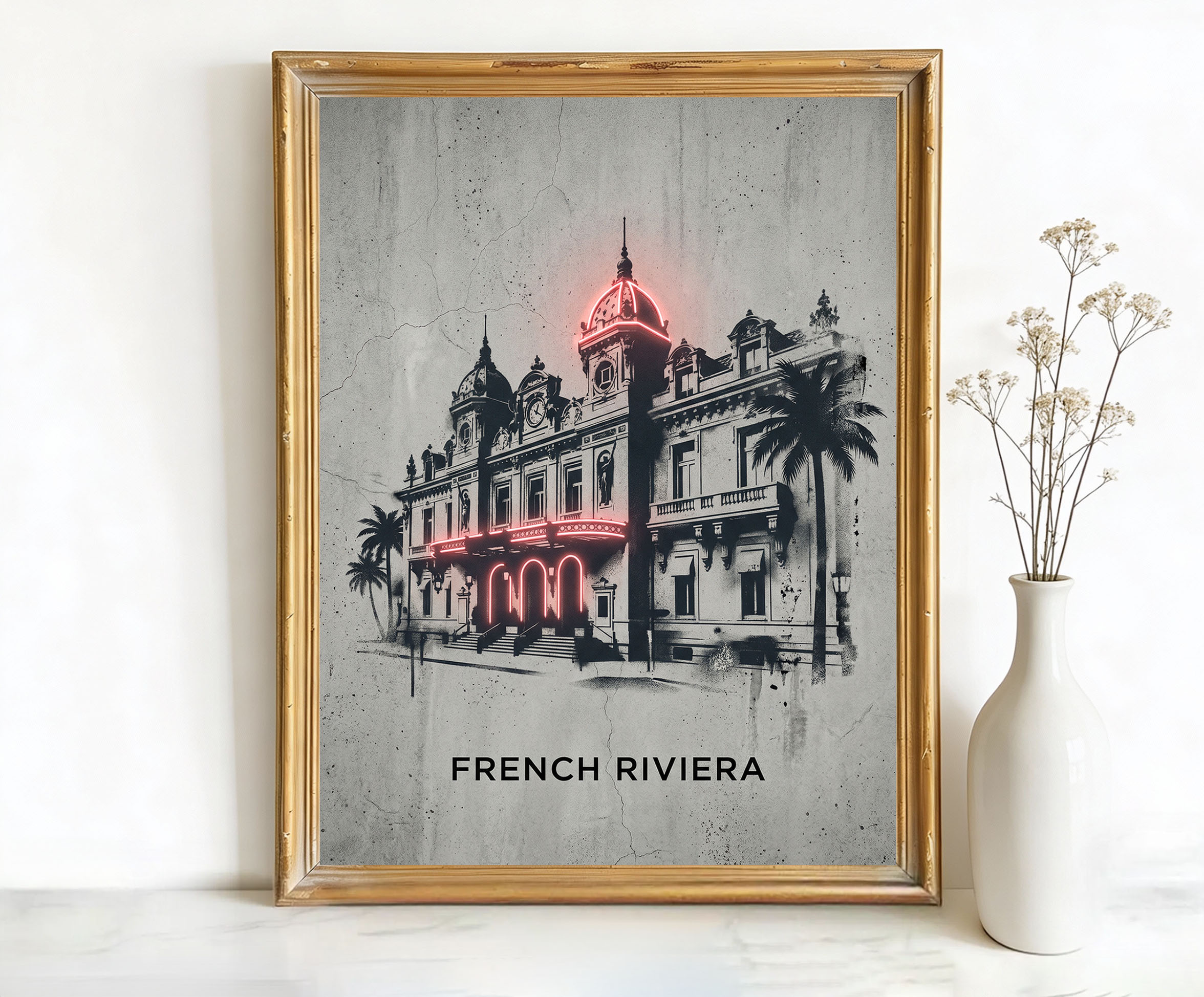 French Riviera France Grand Casino Art