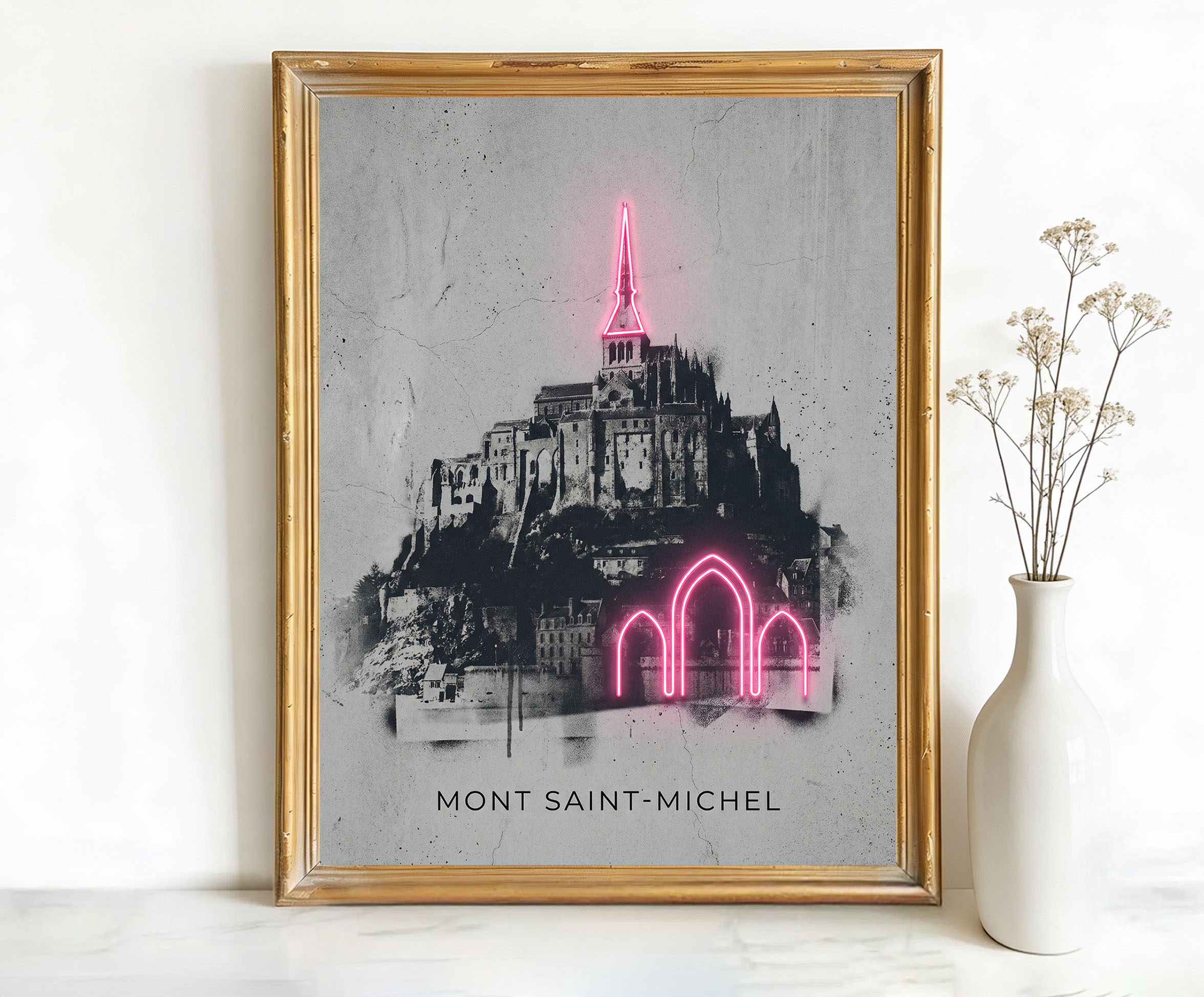 Mont Saint-Michel France Saint-Michel Abbey Art