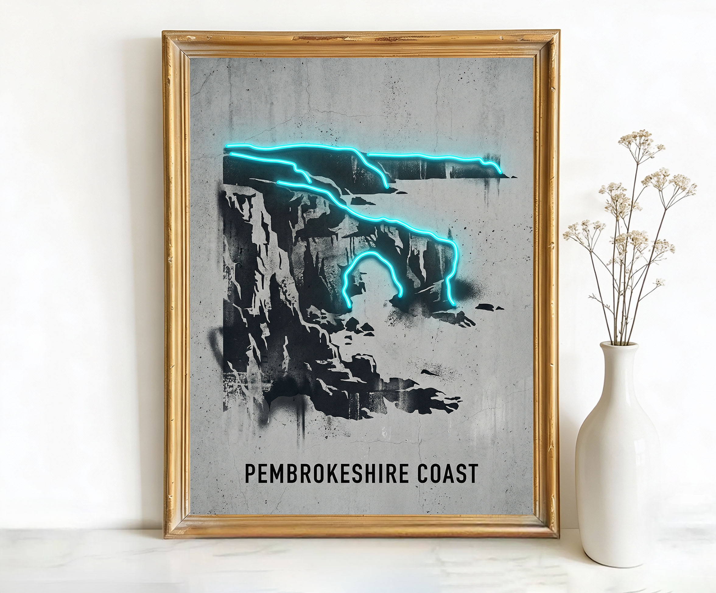 Pembrokeshire Coast Wales Coastal Cliffs Art