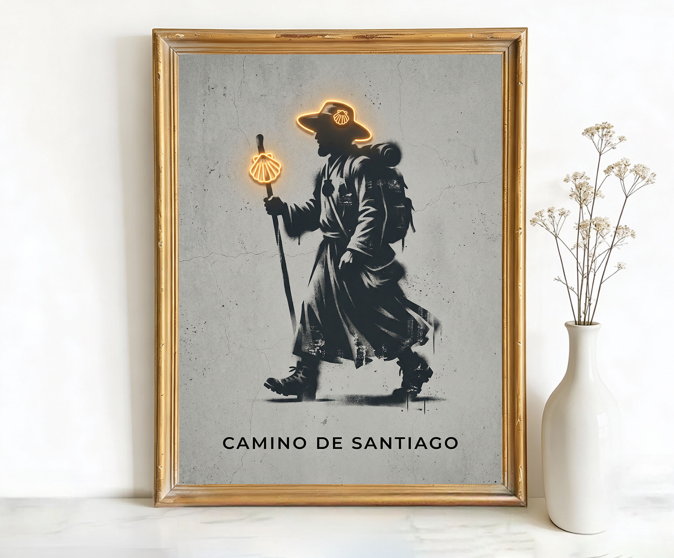 Camino de Santiago Spain Pilgrim Art