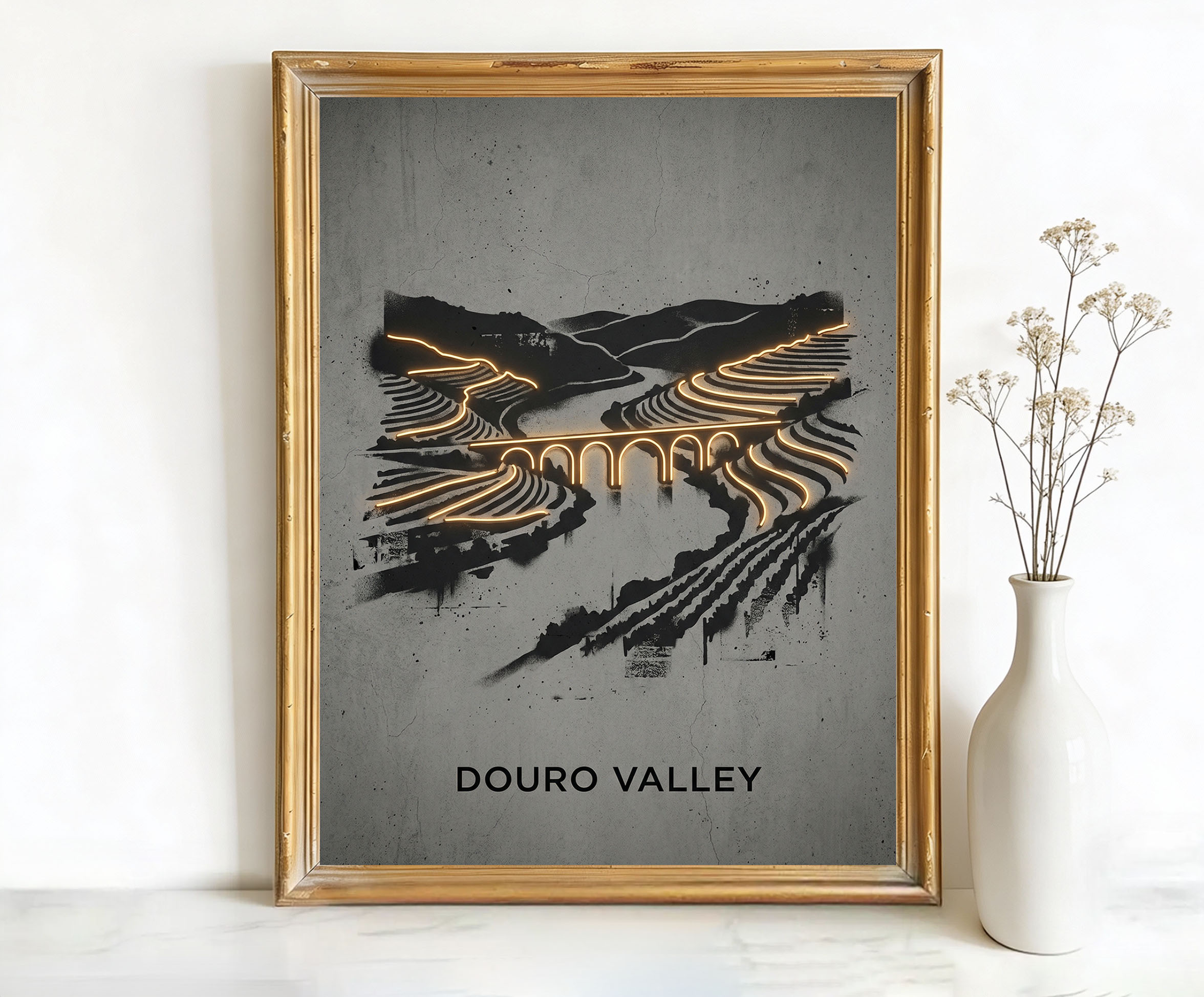 Douro Valley Portugal Dom Luís I Bridge Art