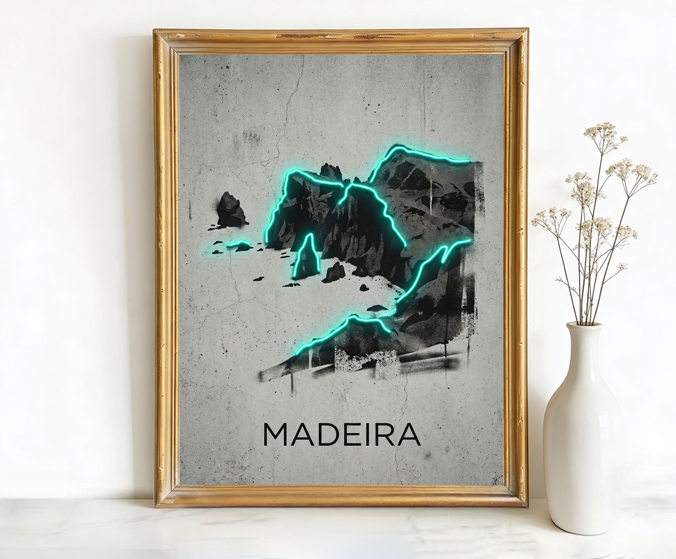 Madeira Portugal Rugged Coastline Art