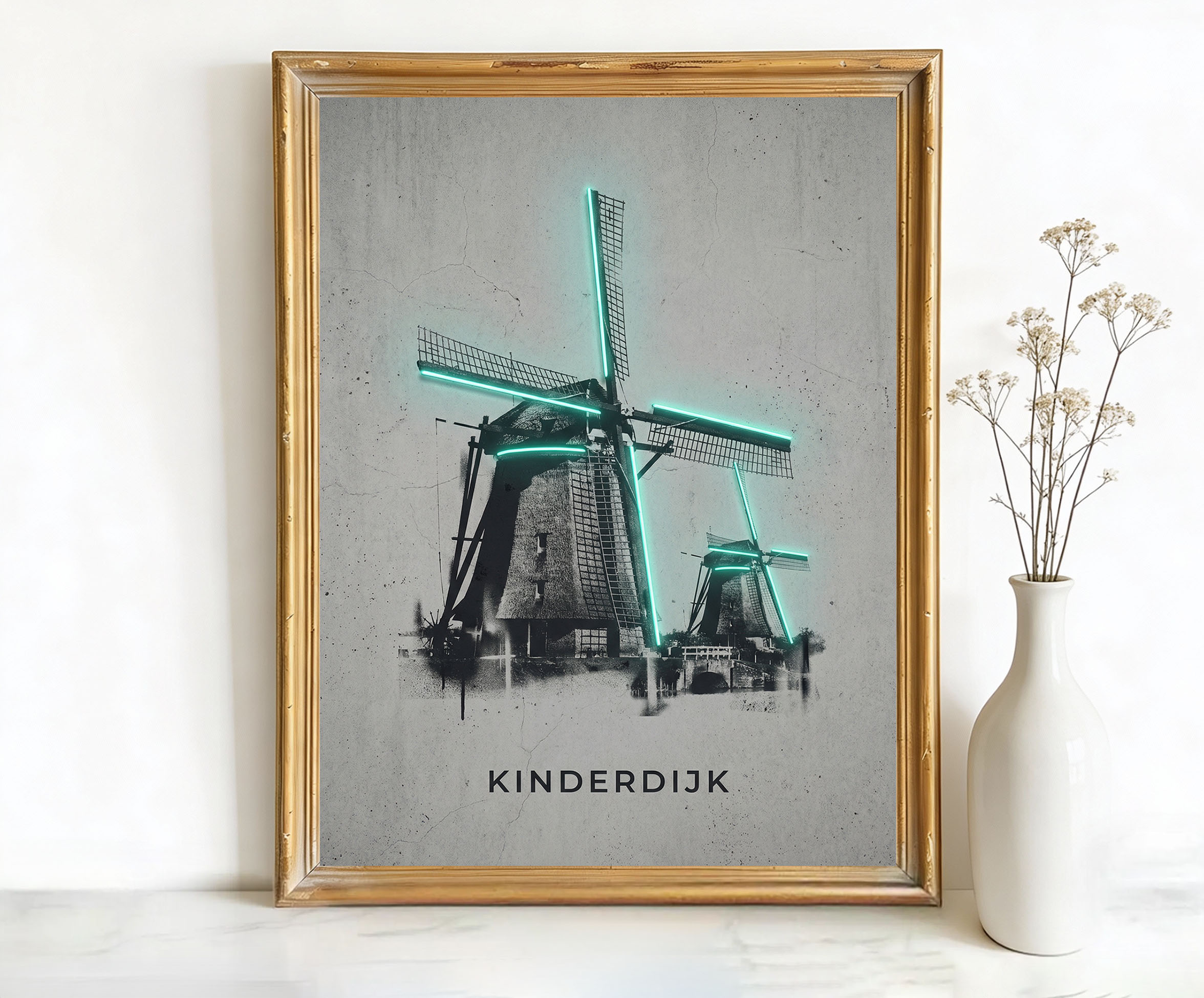 Kinderdijk Netherlands Windmills Art