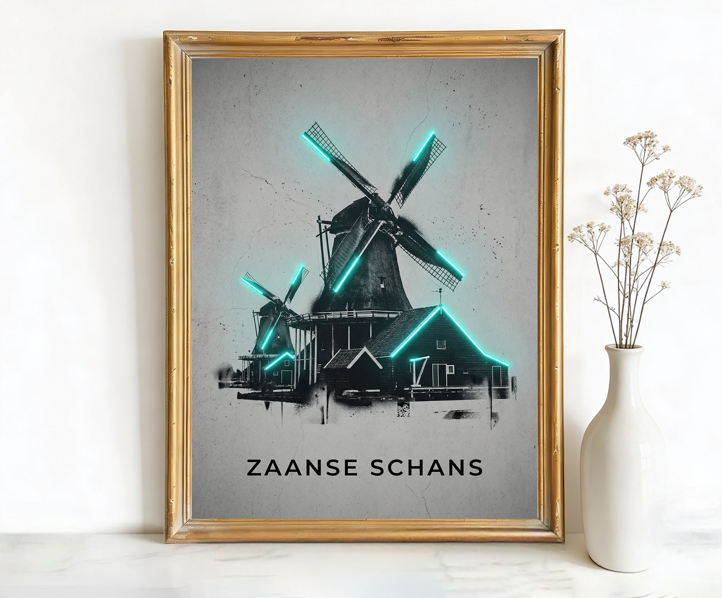 Zaanse Schans Netherlands Traditional Dutch Windmills Art