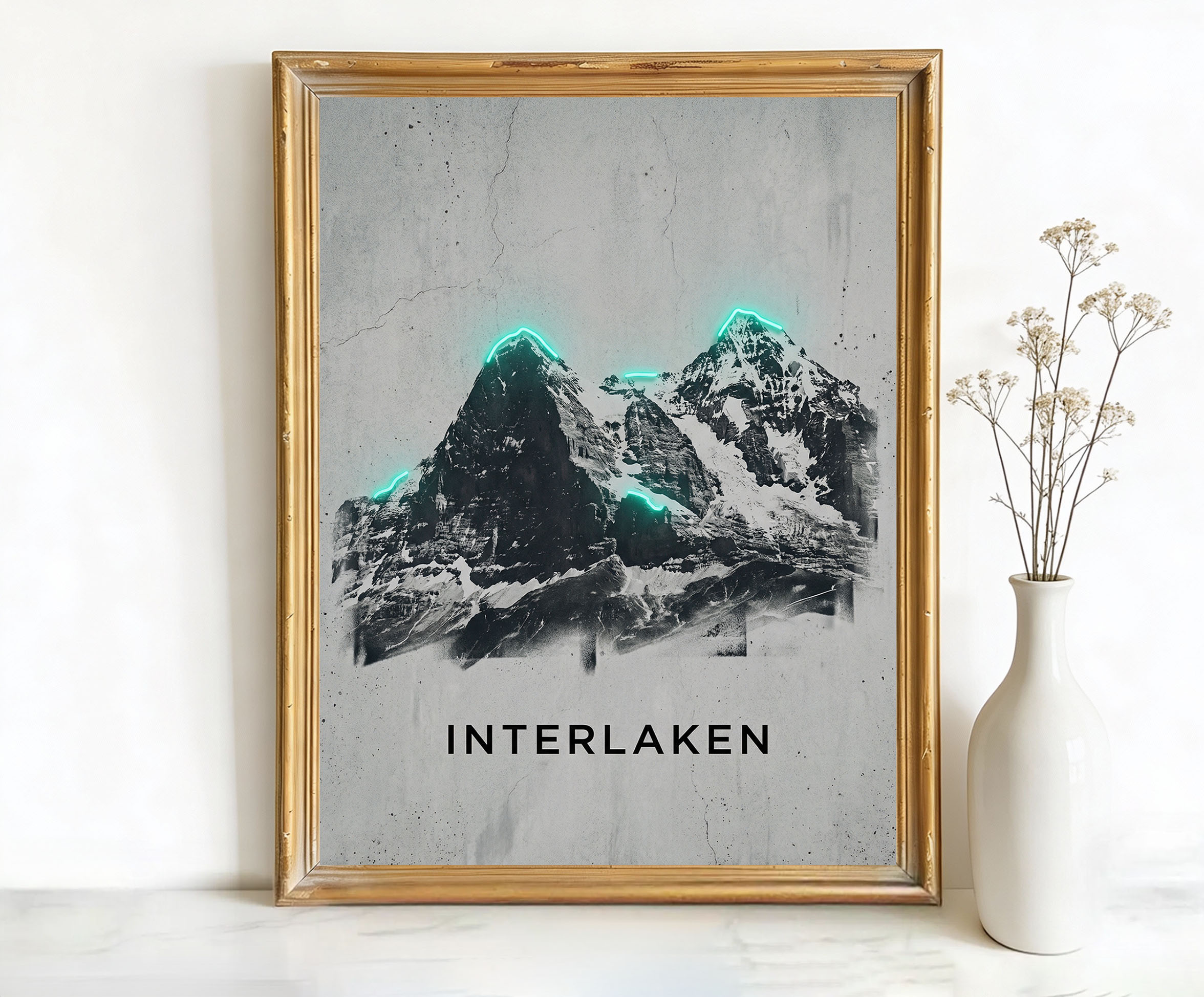Interlaken Switzerland Swiss Alps Art
