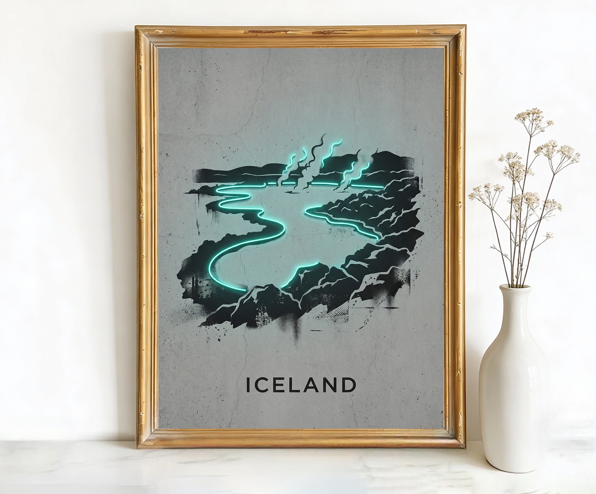 Iceland Iceland Geothermal Landscape Art