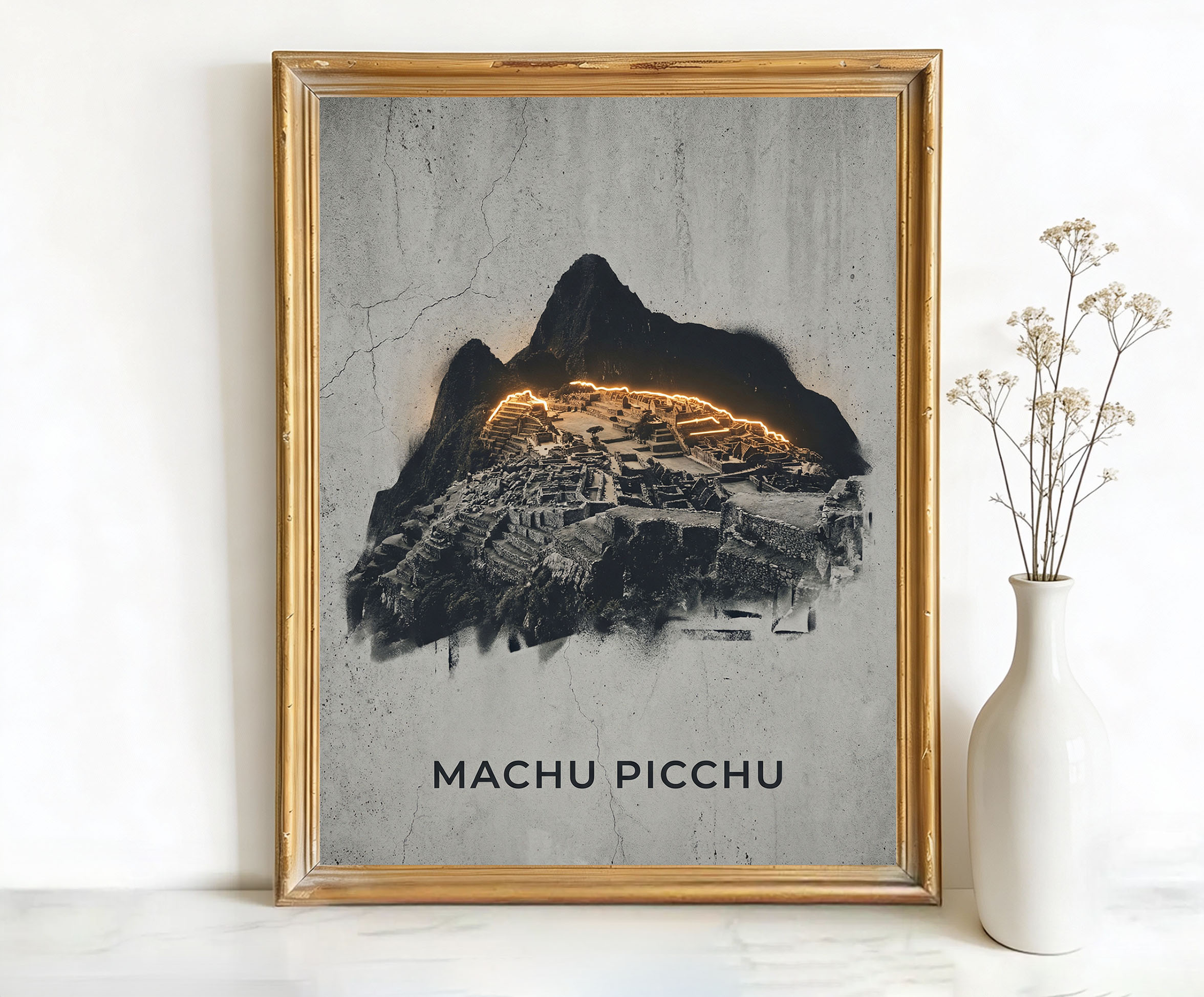 Machu Picchu Peru Ancient Inca Citadel Art