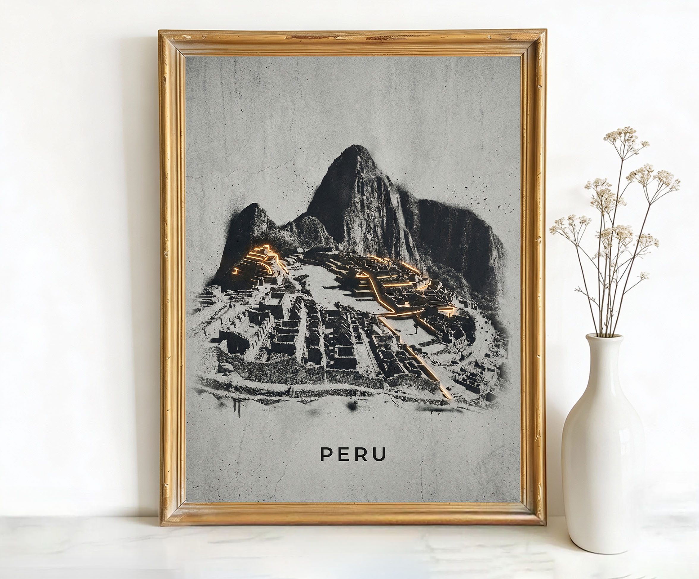 Machu Picchu Peru Ancient Inca Citadel Art