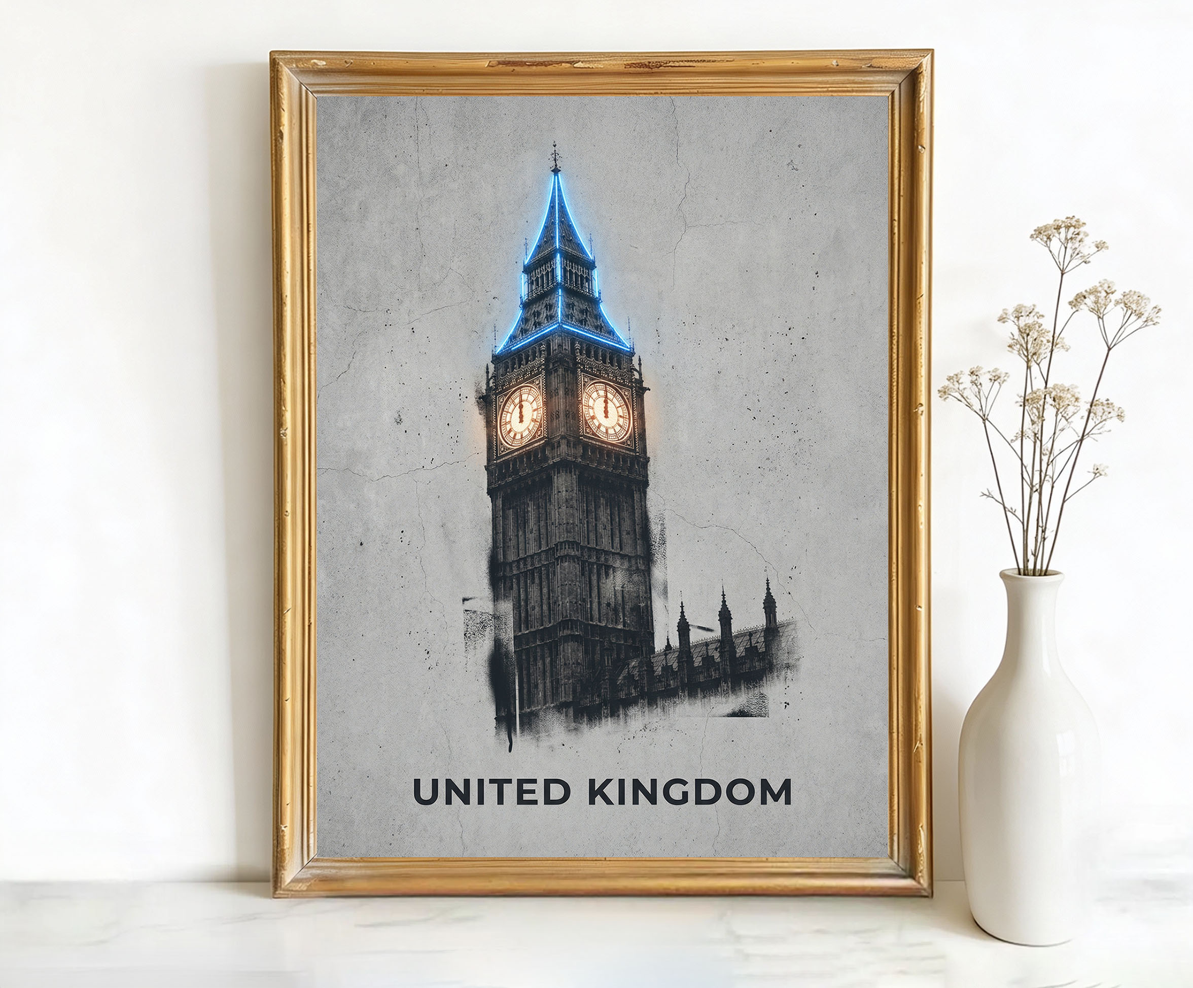 London United Kingdom Elizabeth Tower Art