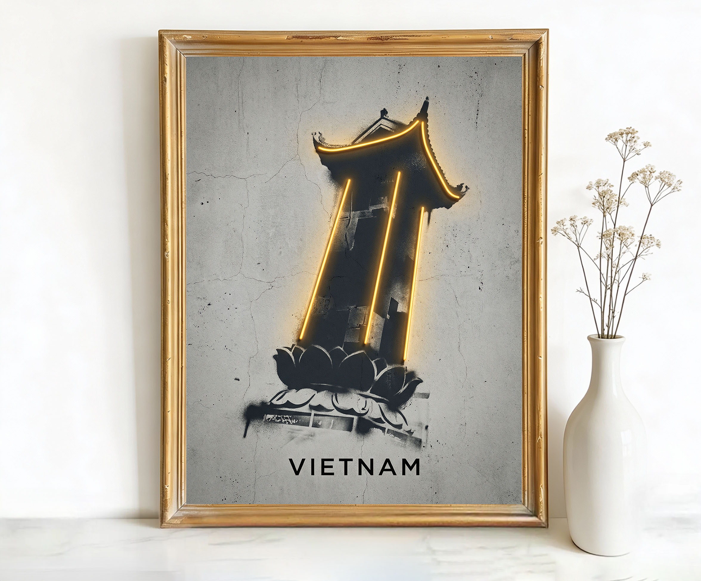 Vietnam Pagoda Art