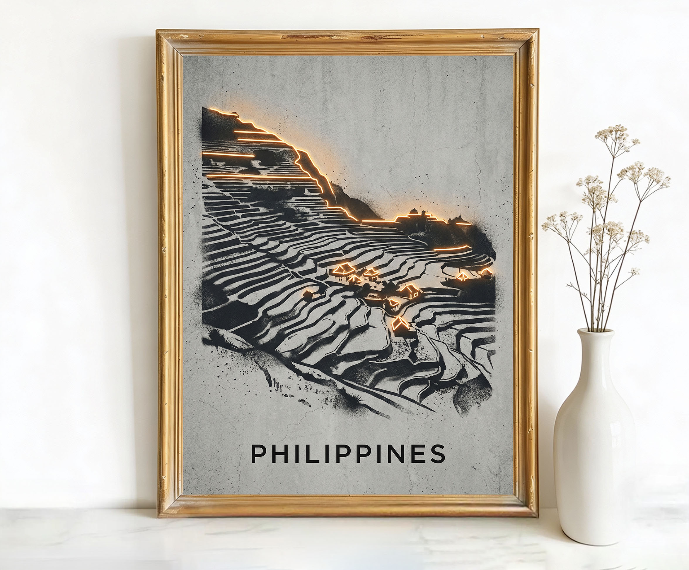 Philippines Banaue Rice Terraces Art