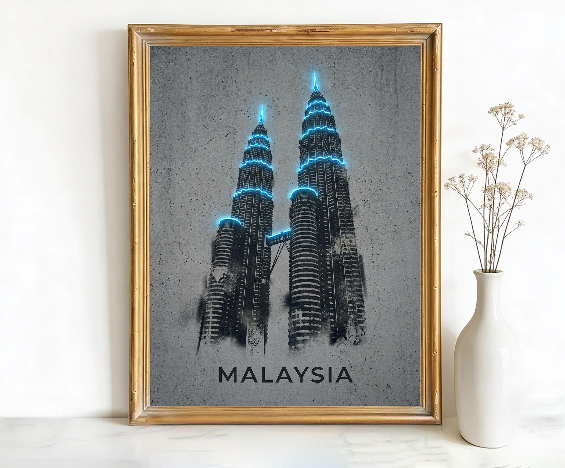 Kuala Lumpur Malaysia Petronas Twin Towers Art