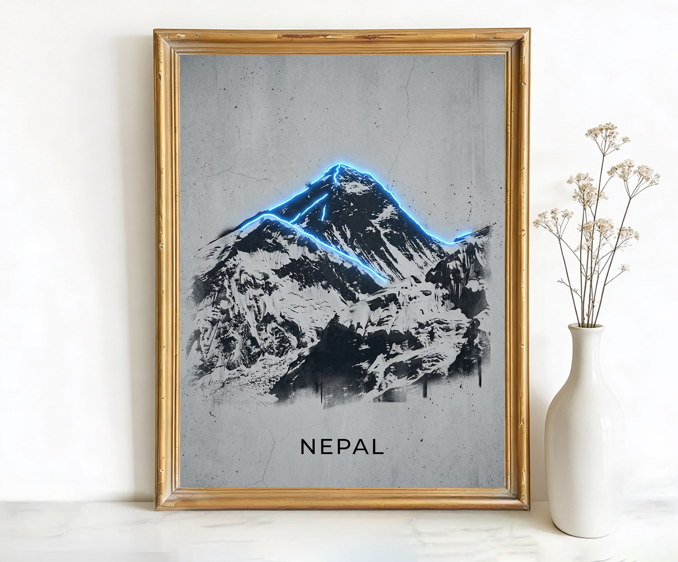 Sagarmatha Nepal Mount Everest Summit Art