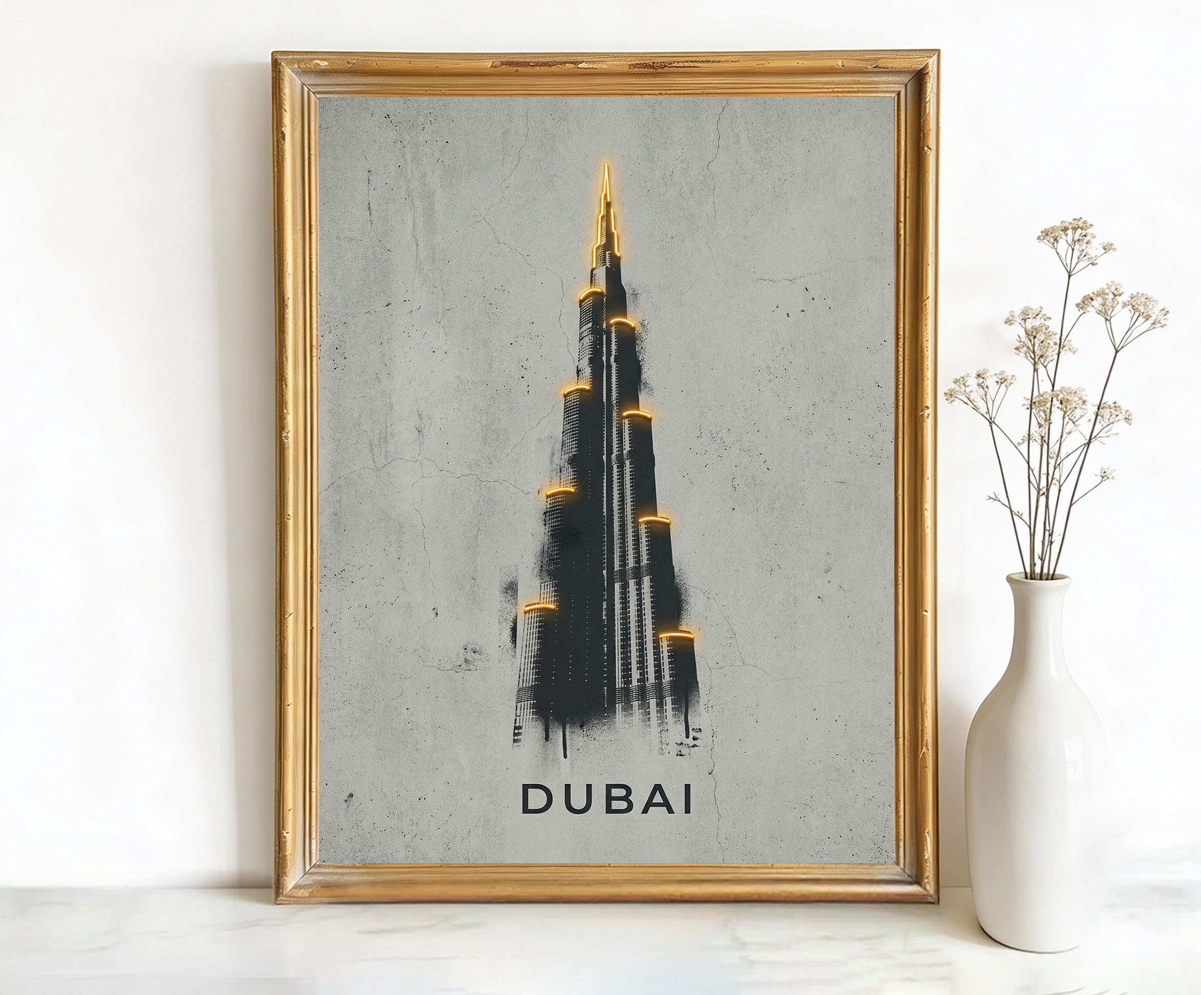 Dubai United Arab Emirates Burj Khalifa Art