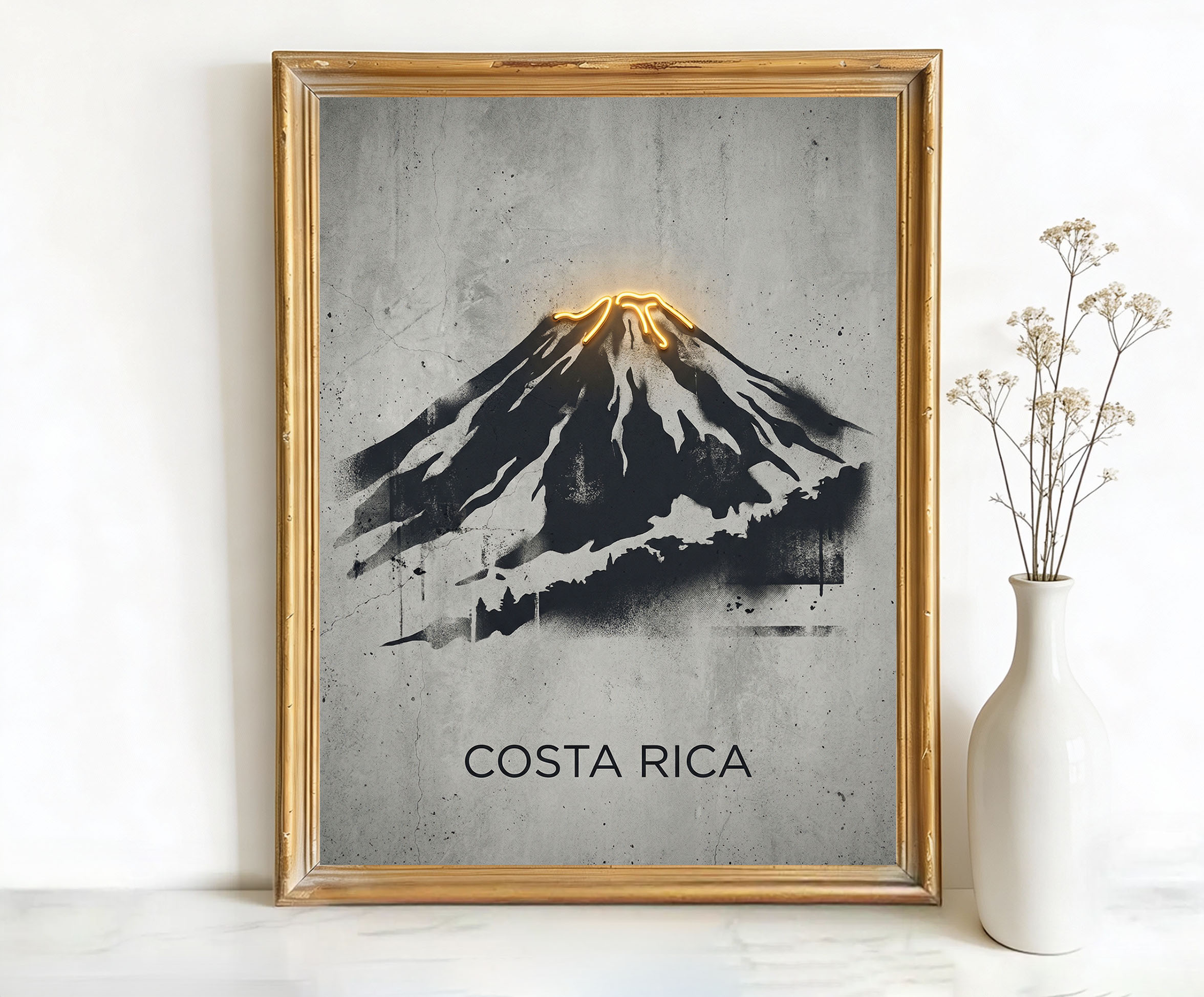 Heredia Costa Rica Volcano Art