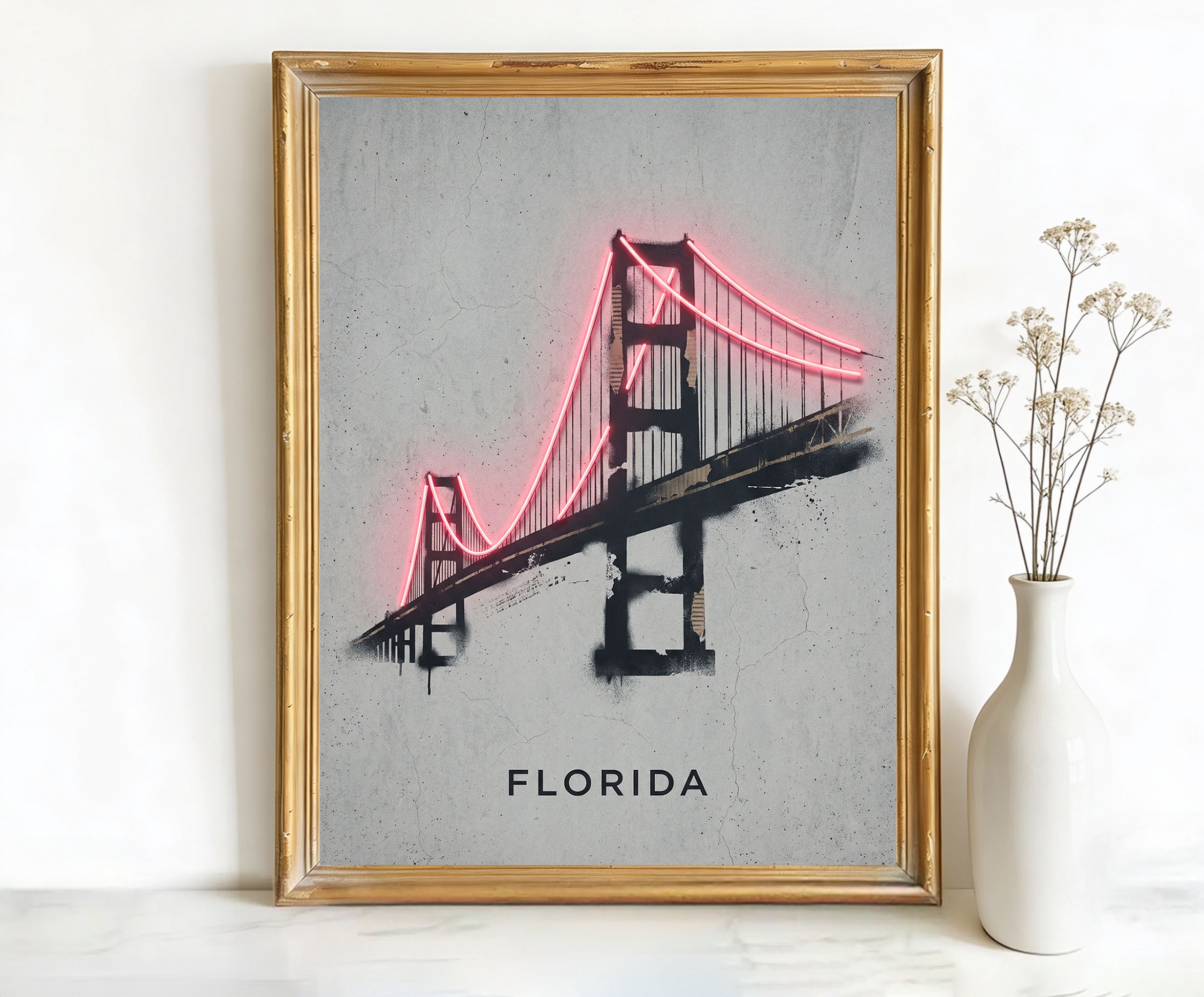 Florida USA Iconic Bridge Art