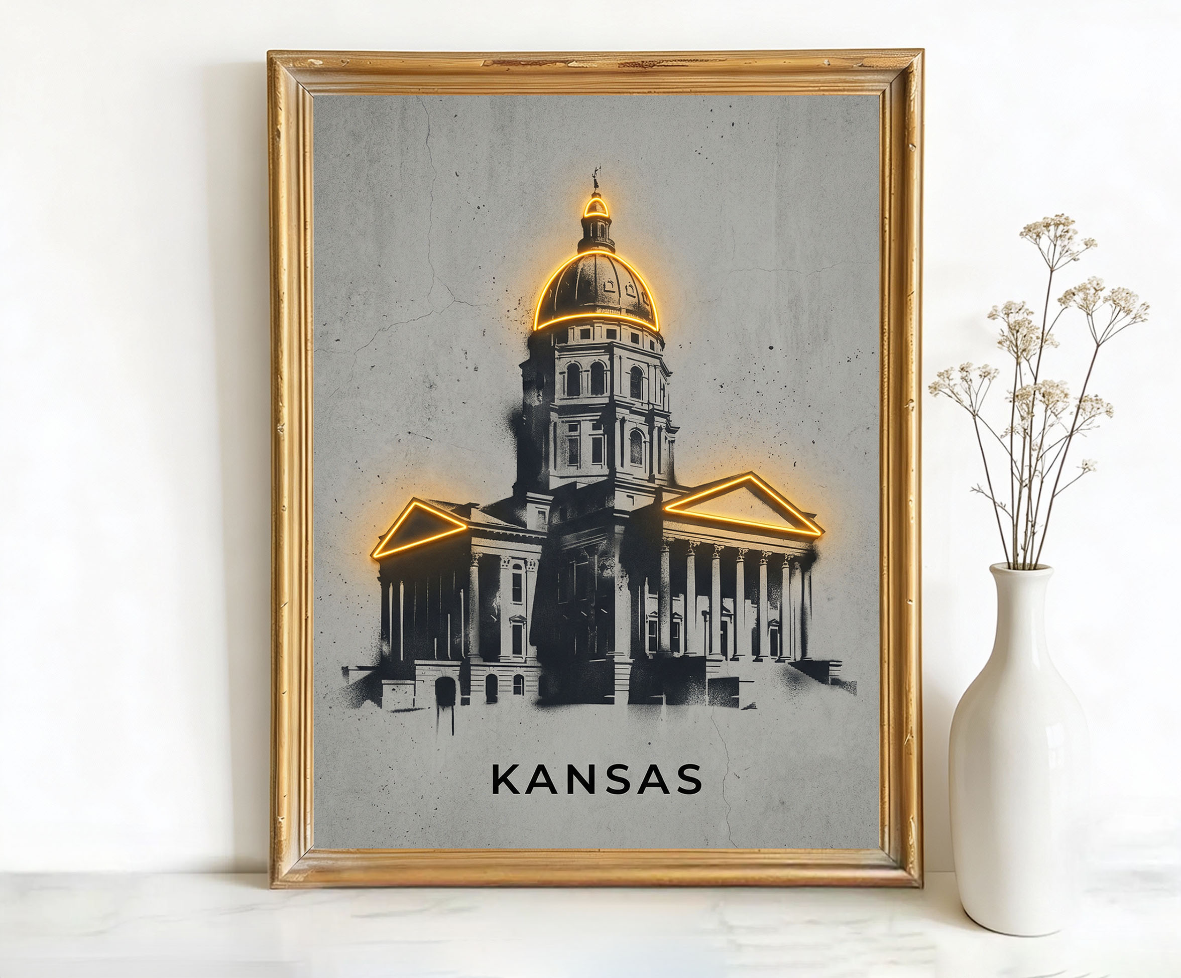 Kansas USA State Capitol Building Art