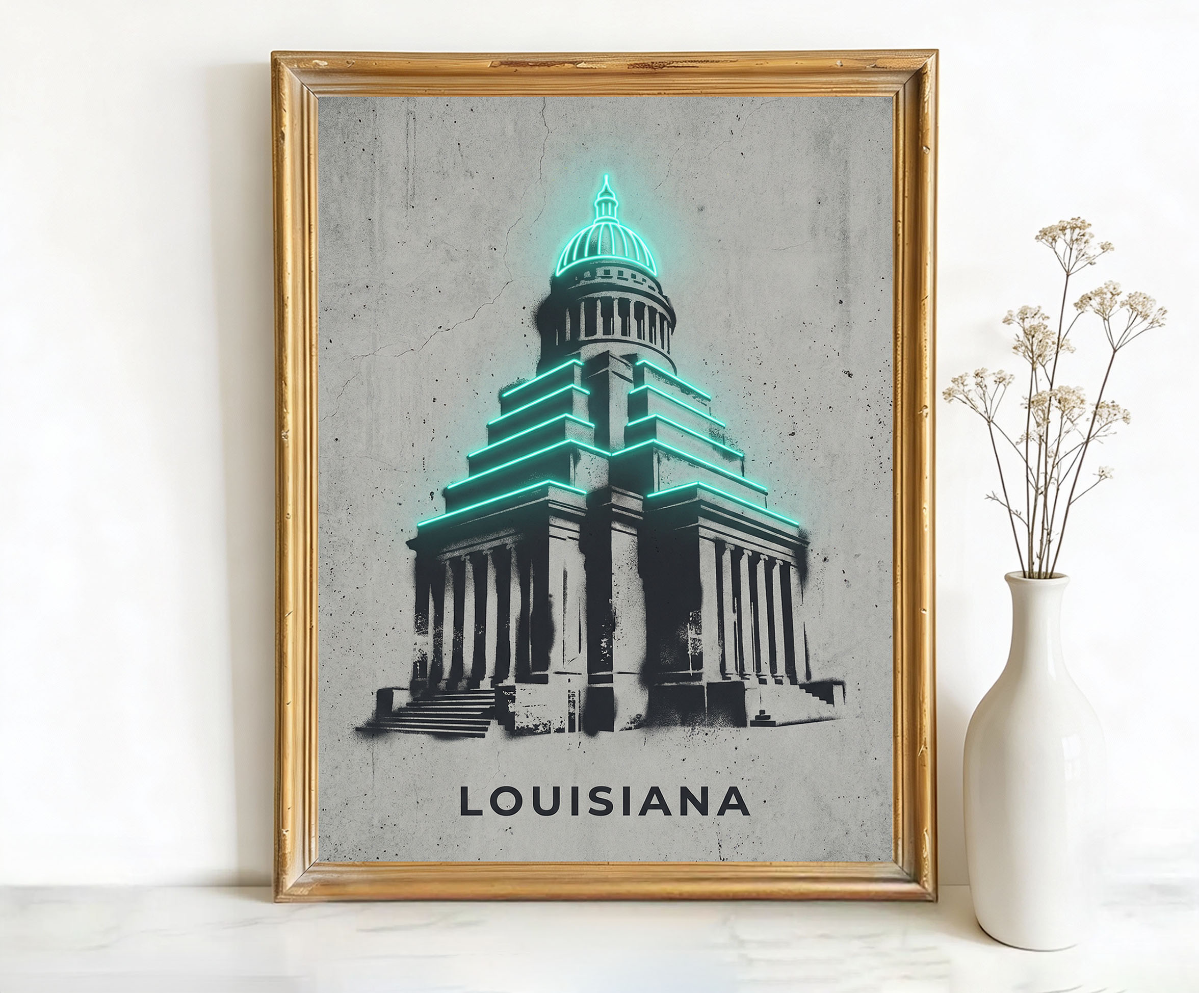 Baton Rouge Louisiana State Capitol Building Art