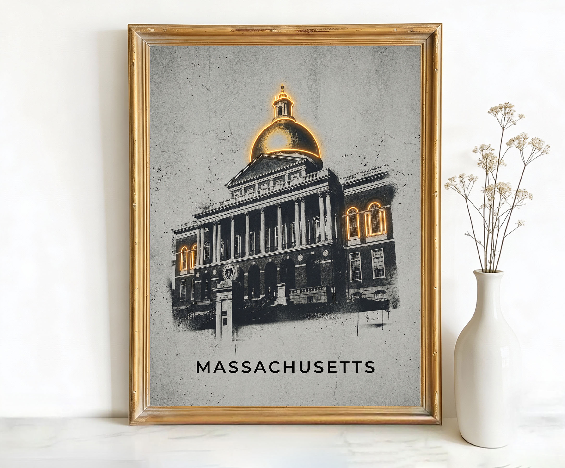 Massachusetts USA State House Art