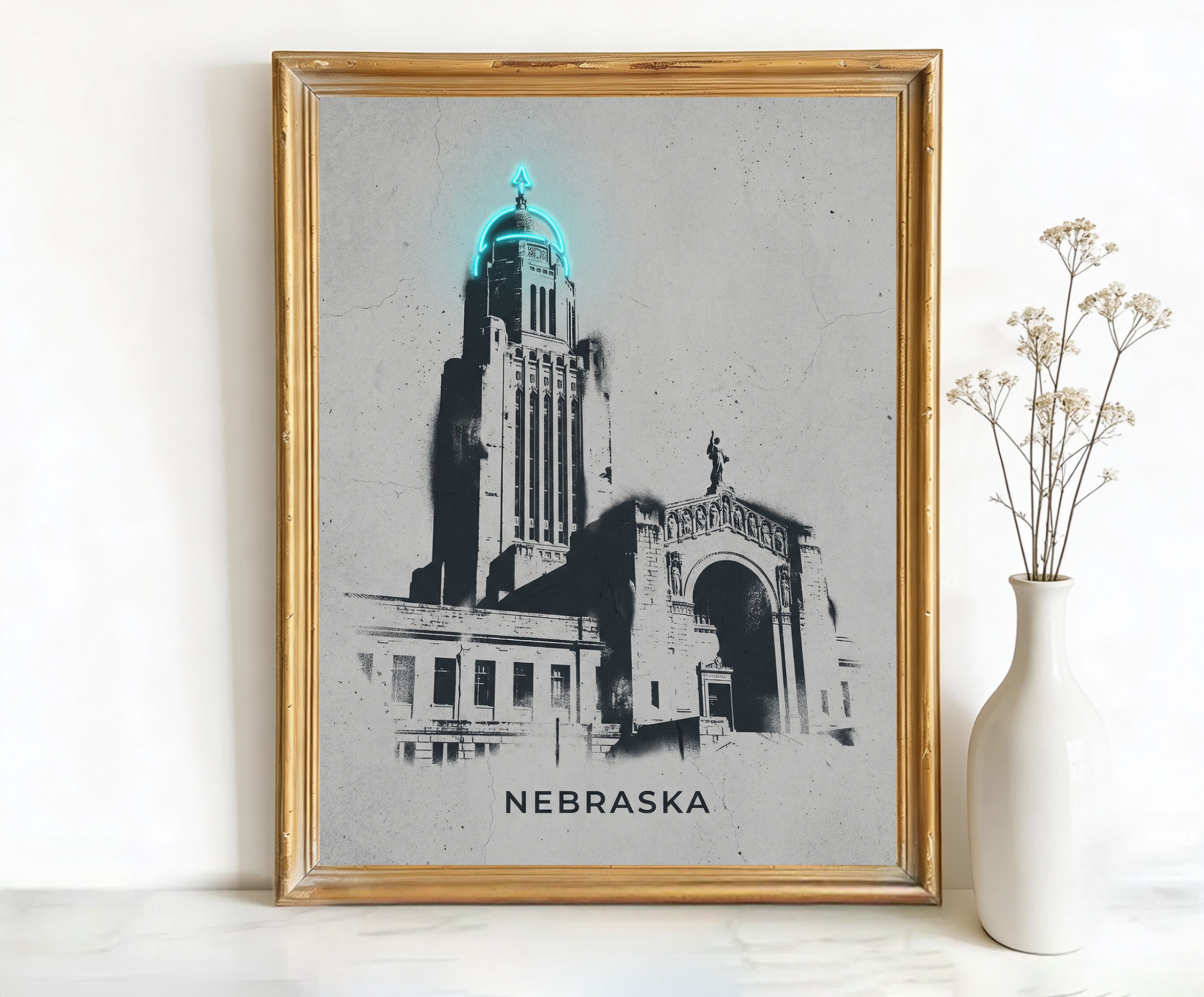 Nebraska USA State Capitol Building Art
