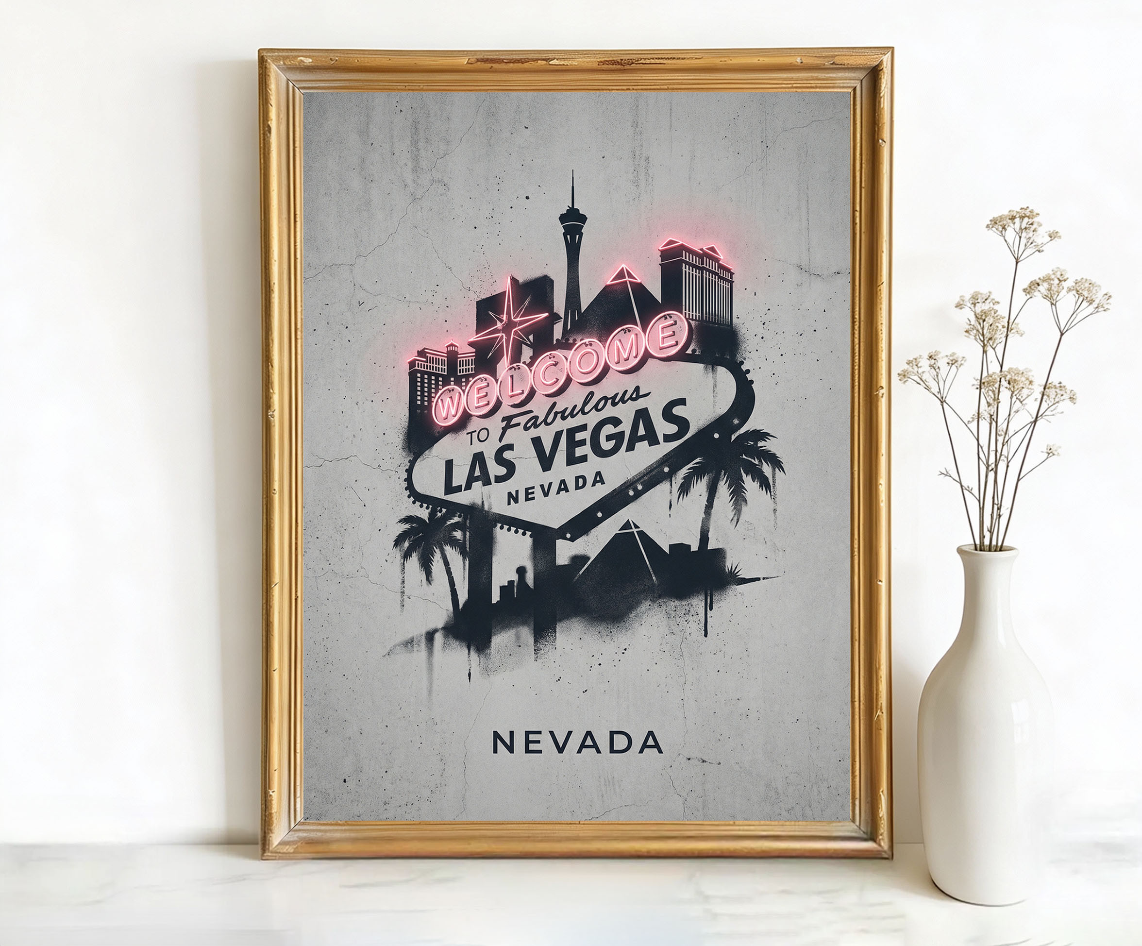 Las Vegas Nevada Welcome To Fabulous Sign Art