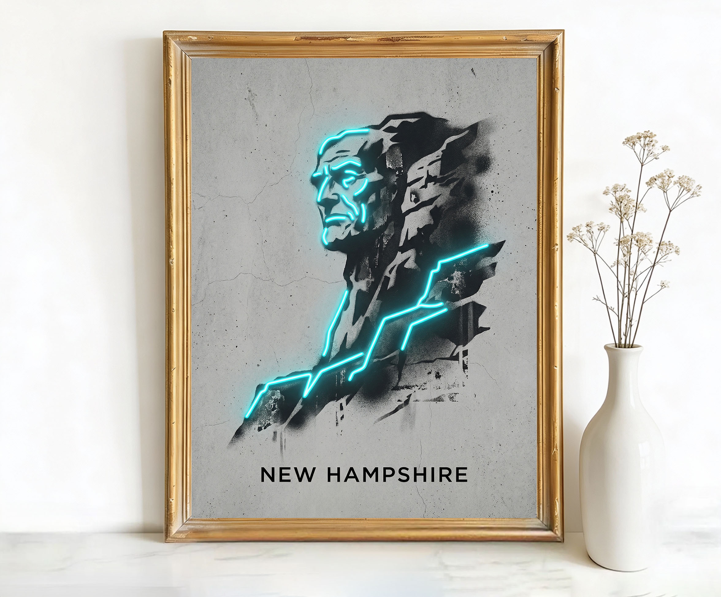 New Hampshire USA Old Man Of The Mountain Art