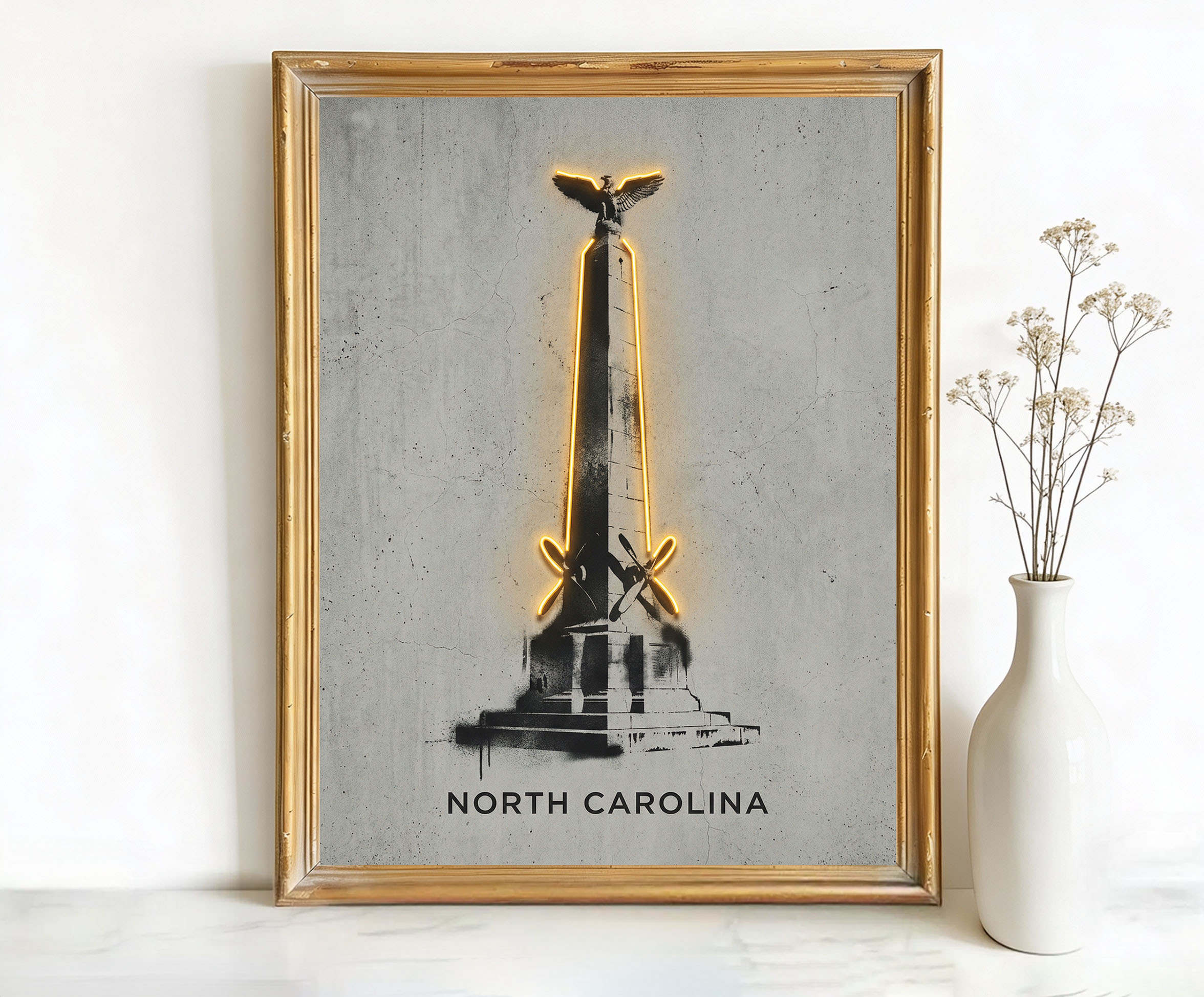 North Carolina USA Pioneer Monument Art