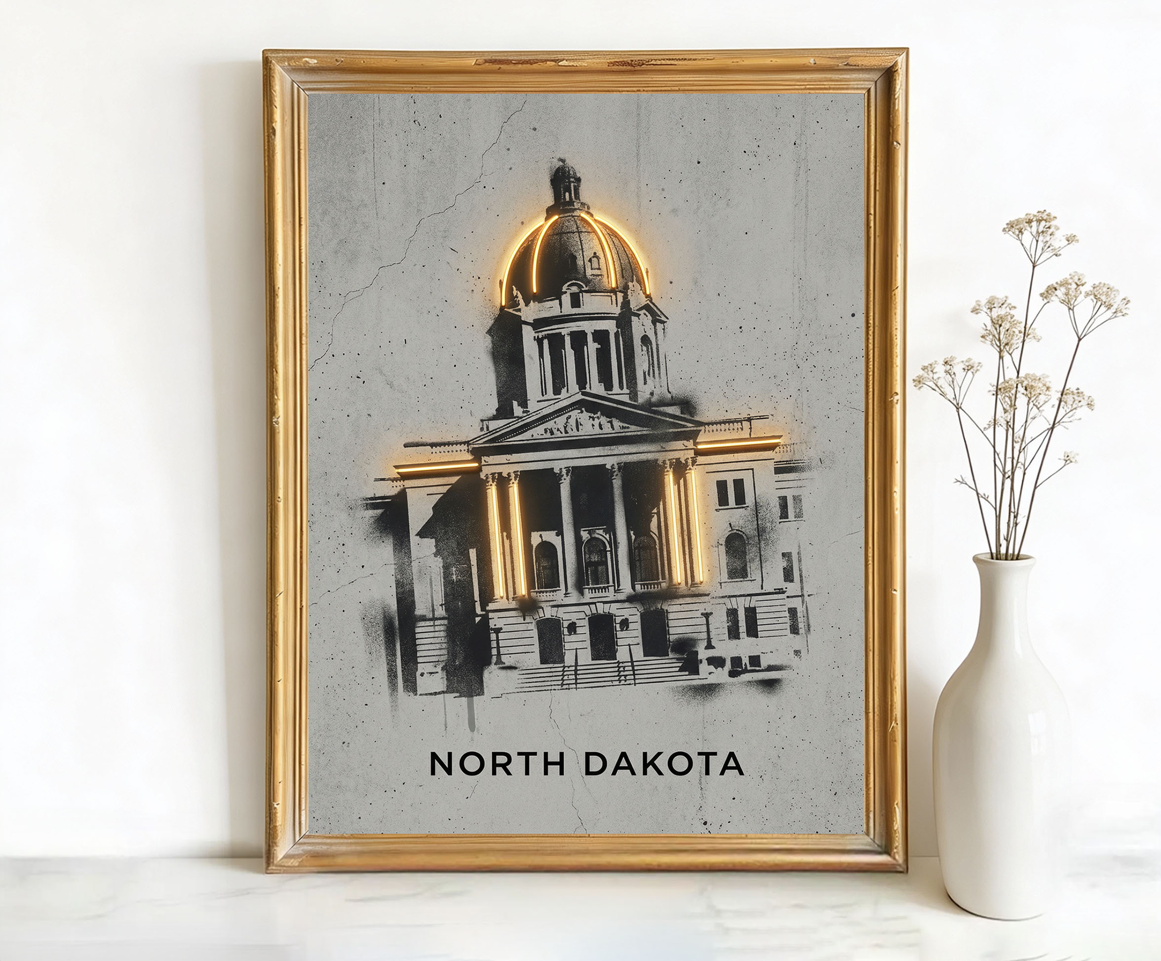 Bismarck North Dakota State Capitol Building Art