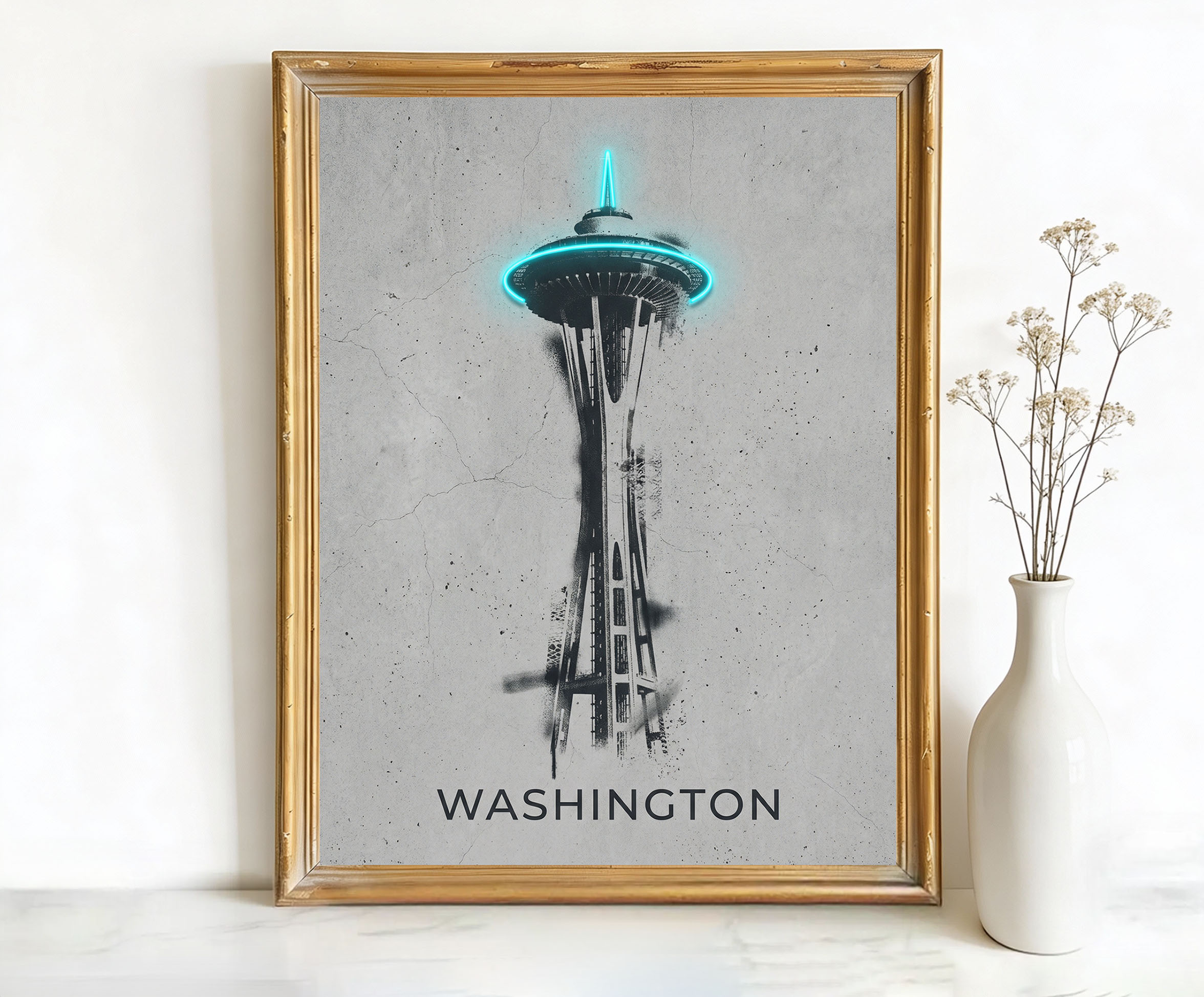 Seattle Washington Space Needle Art