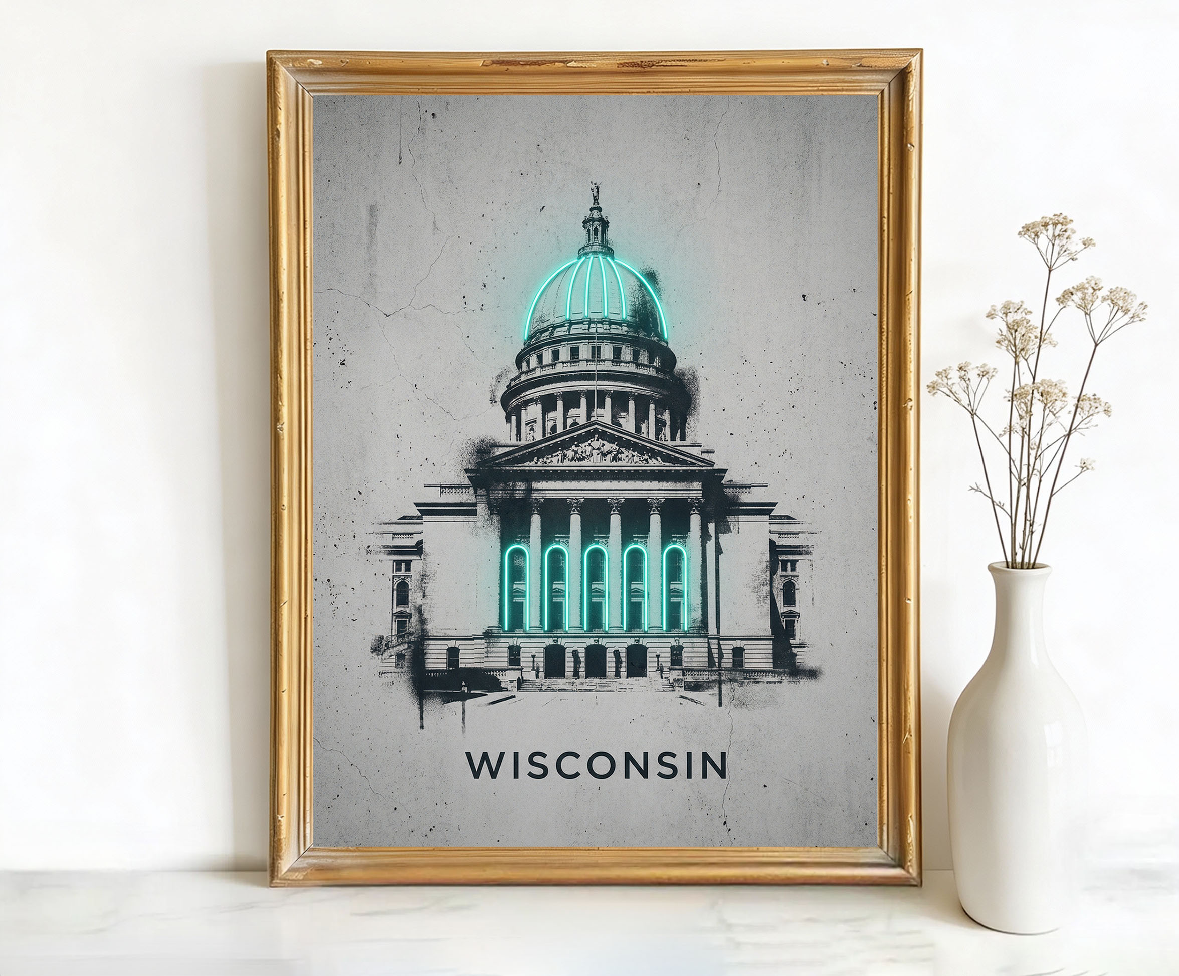 Madison Wisconsin State Capitol Building Art